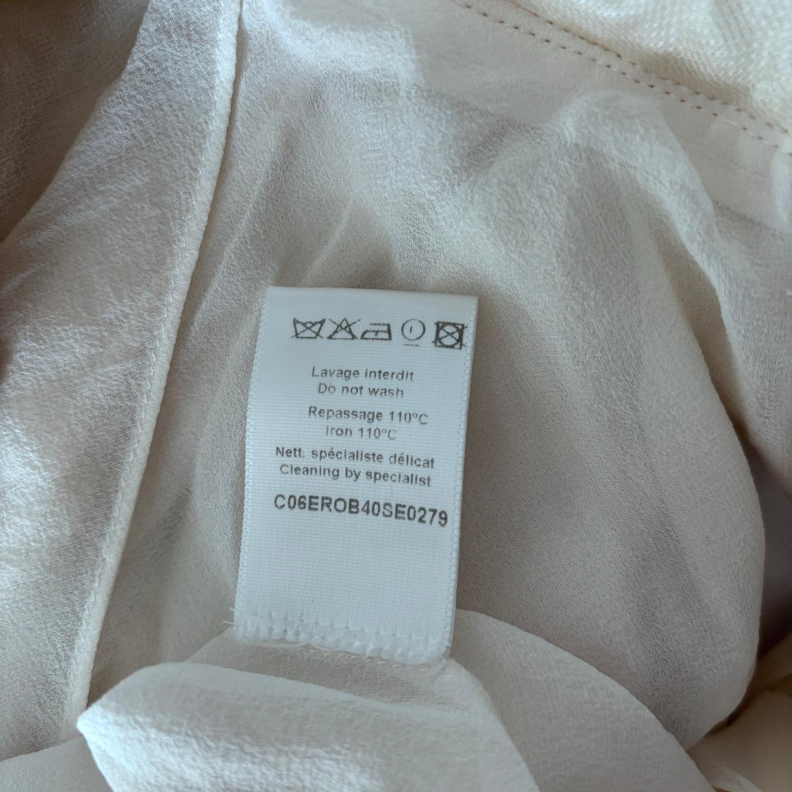 Nina Ricci Couture Kleid aus elfenbeinfarbener Seide mit kontrastierendem Schleifengürtel, Kollektion im Angebot 1