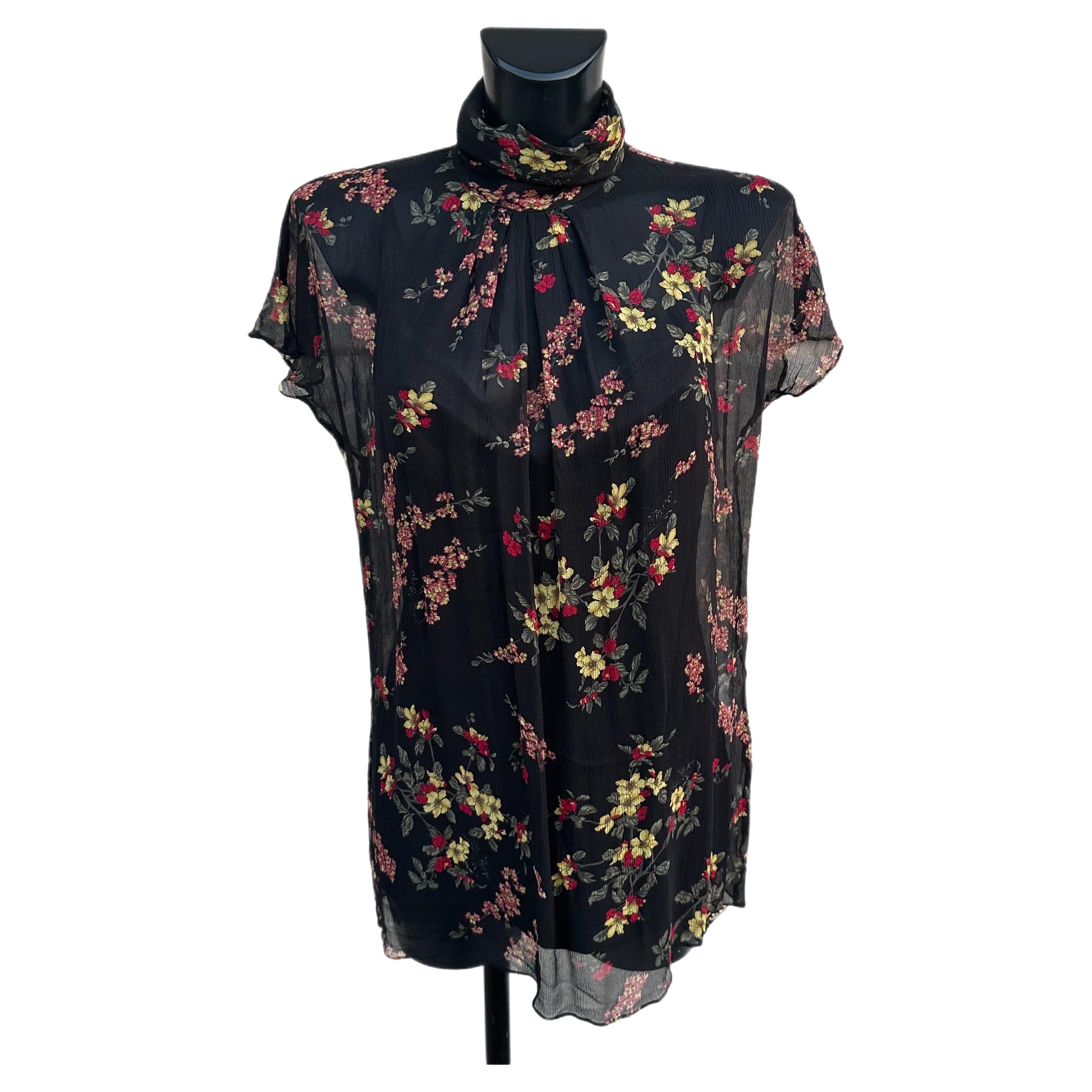 Abito lungo con stampa a fiori Donna, Nero | TWINSET Milano
