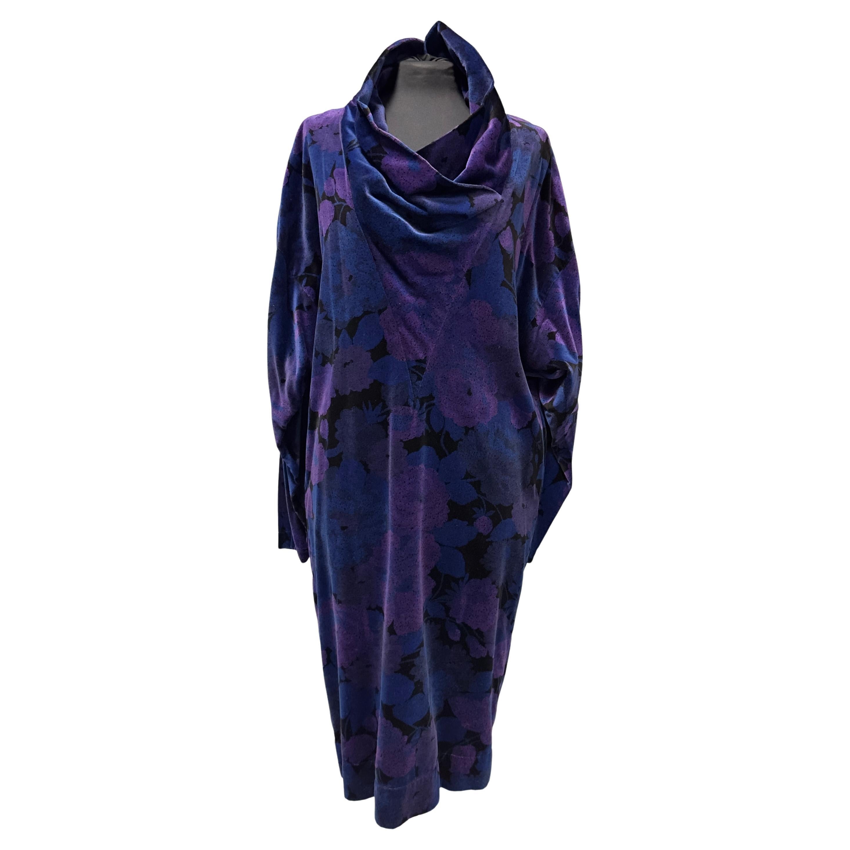 Gianni Versace for Genny 1980s velvet dress For Sale