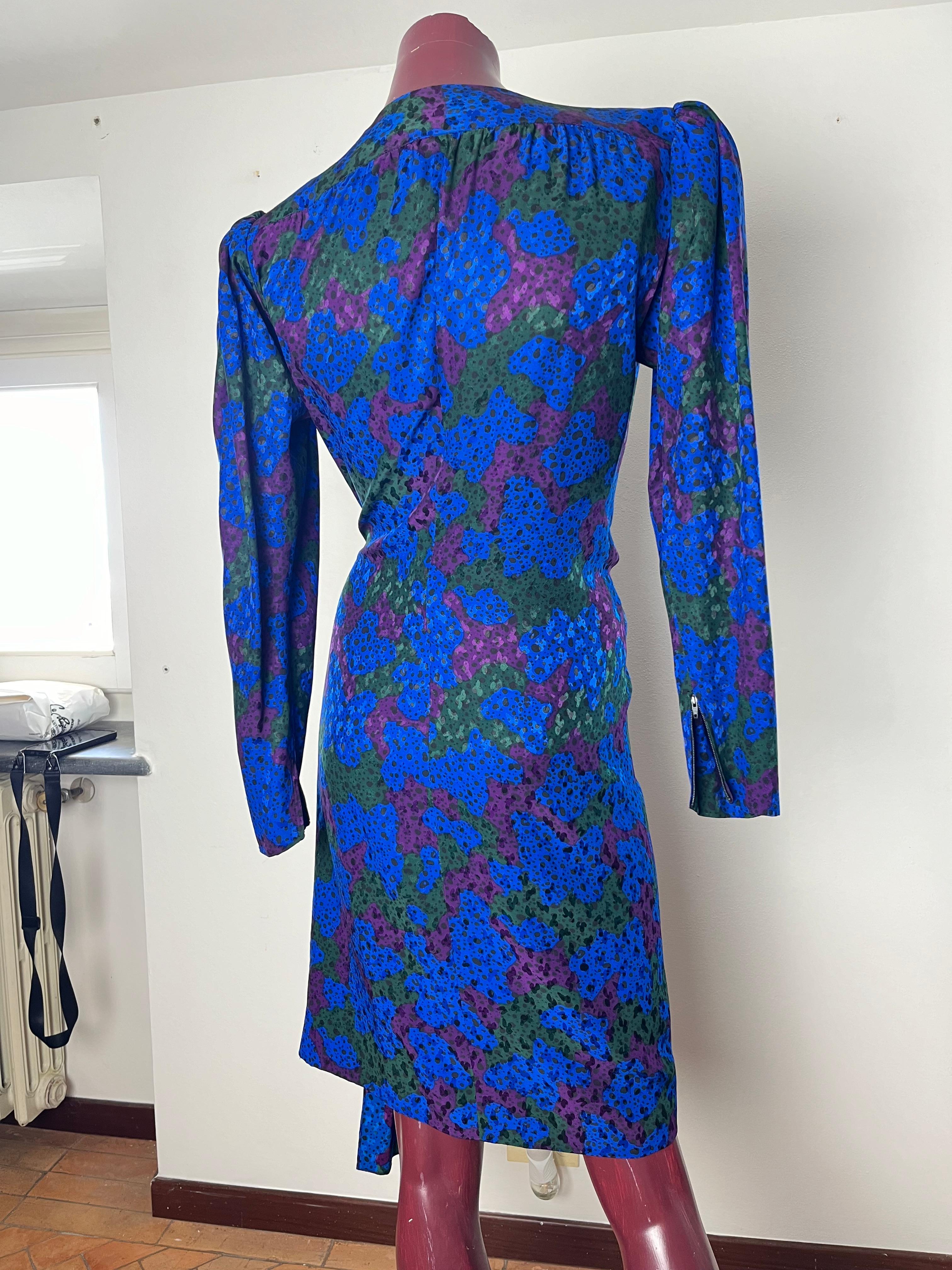 Women's abito incrociato in seta  YSL For Sale