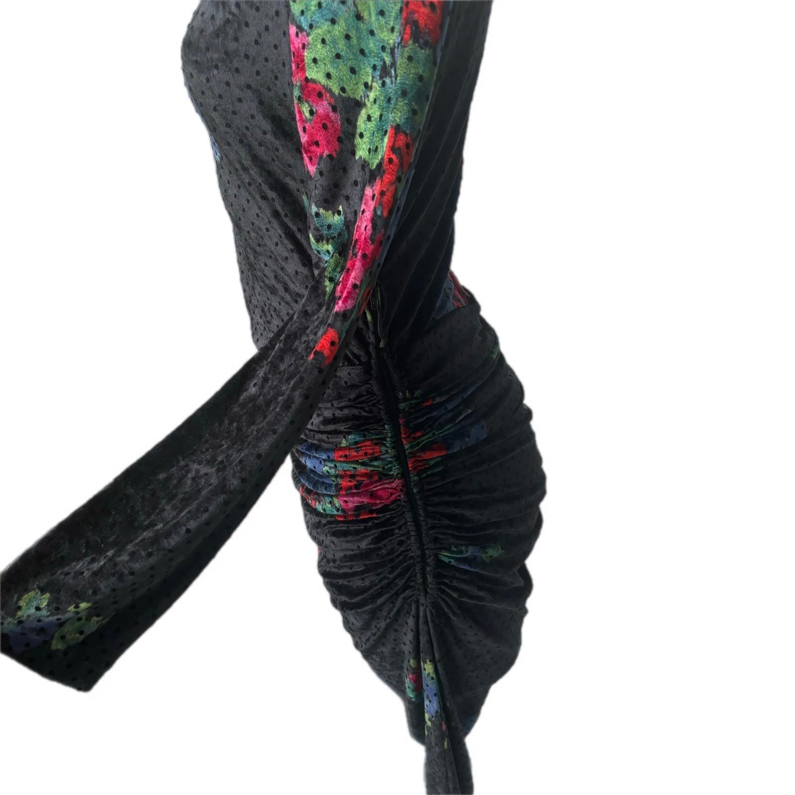 Black Abito Lanvin Paris in velluto