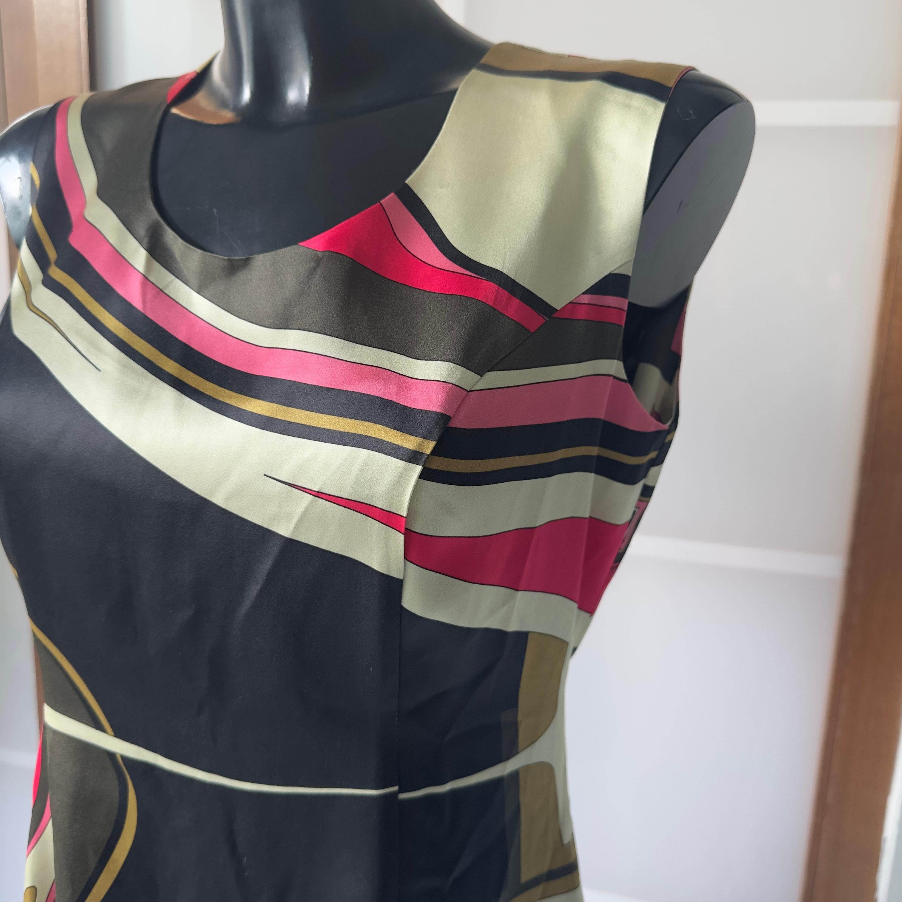 Donna Abito vintage Emilio Pucci in seta stampata, Anni 2000, pari al nuovo in vendita