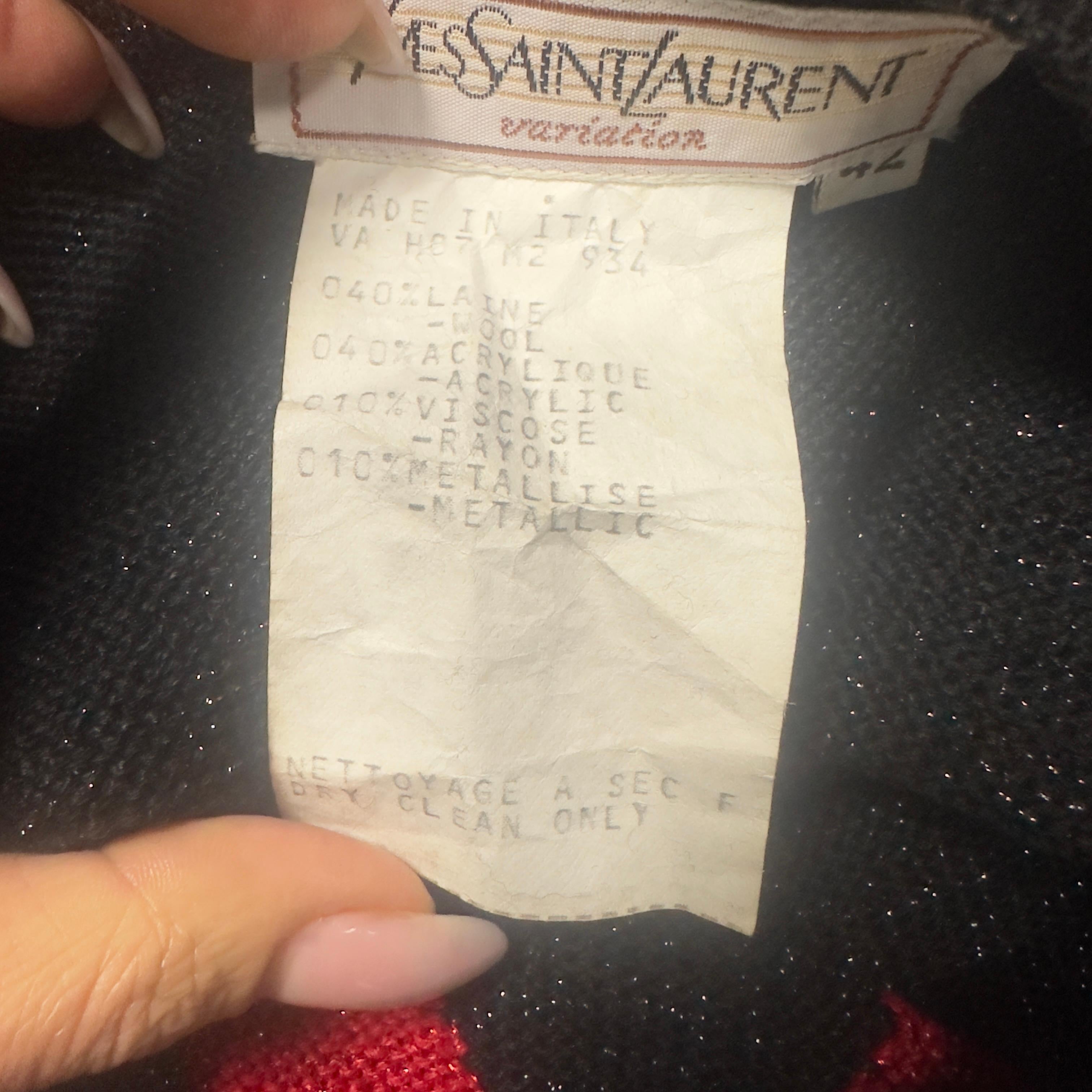 Yves Saint Laurent 1980s vestido nunca usado en venta 5