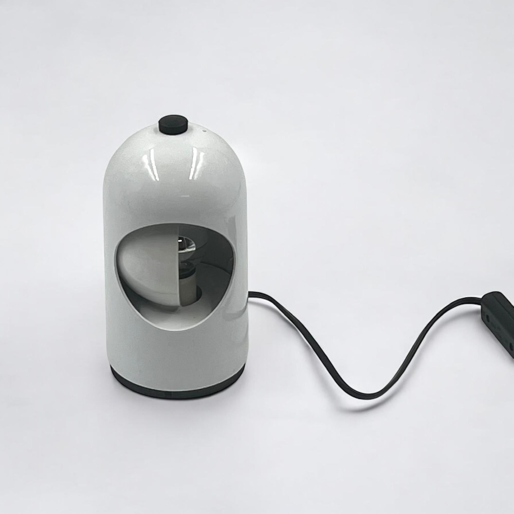 ABM 'Selene' Adjustable Lamp in White Lacquered Metal, 70s MCM Design Italy 3