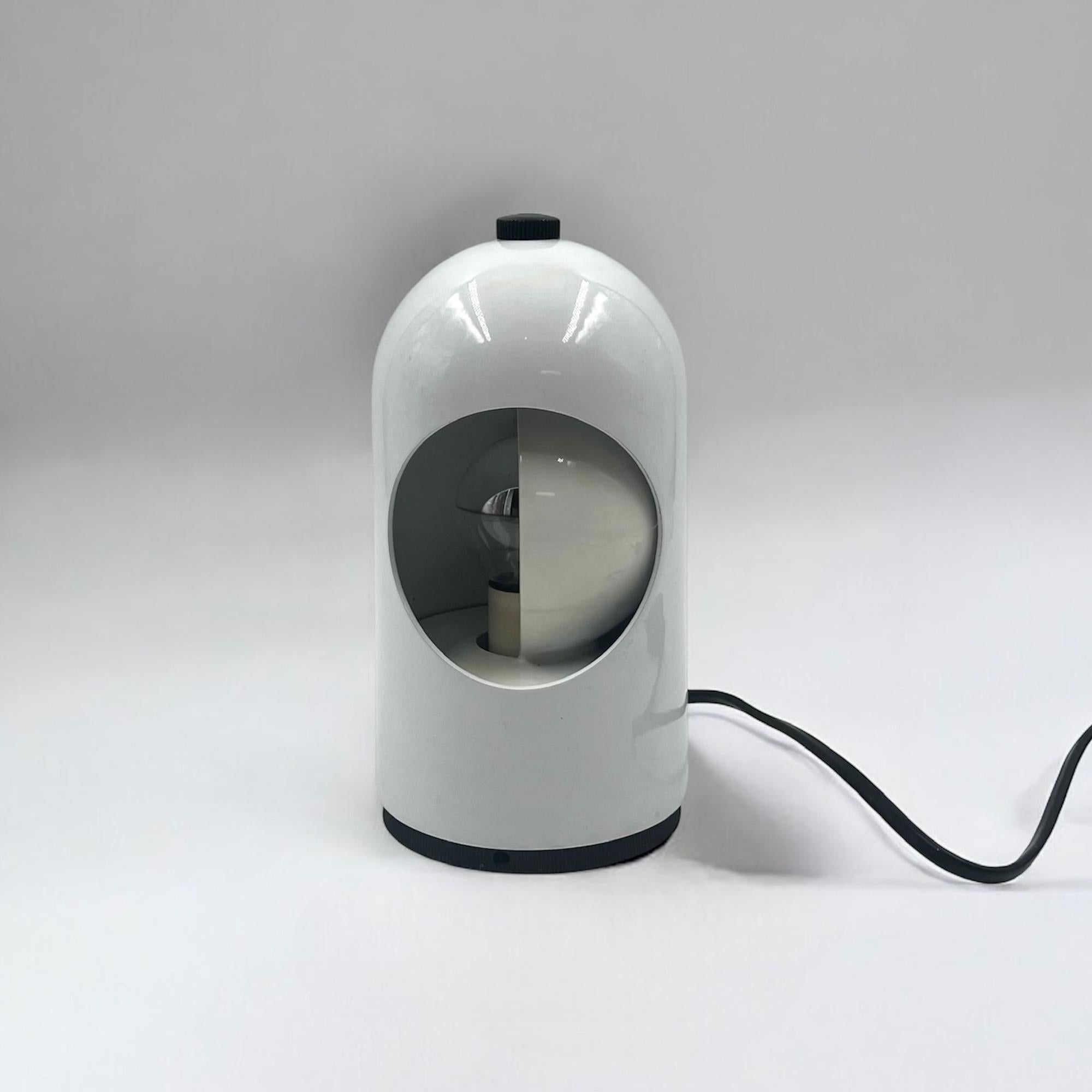 ABM 'Selene' Adjustable Lamp in White Lacquered Metal, 70s MCM Design Italy 1