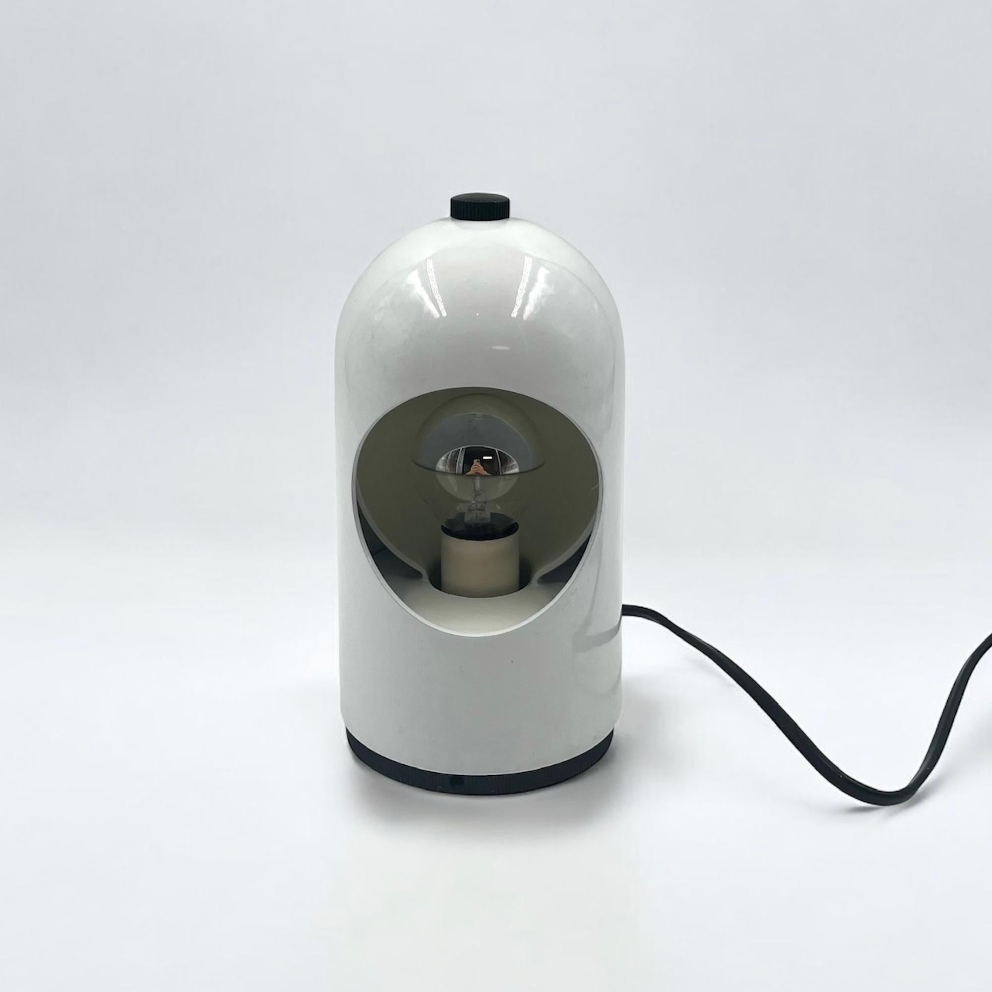 ABM 'Selene' Adjustable Lamp in White Lacquered Metal, 70s MCM Design Italy 2