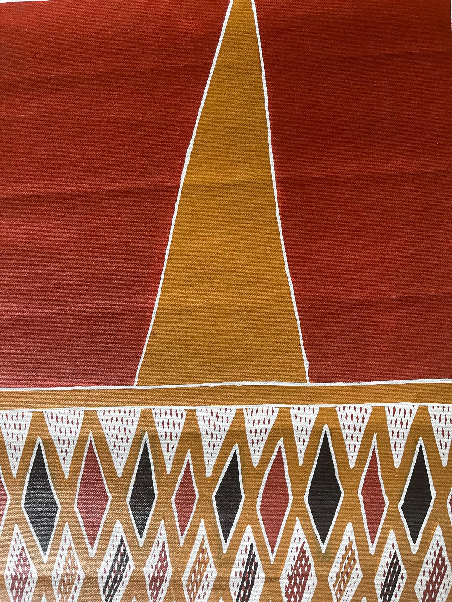 Peinture aborigène de corps Terrence Gurruwiwi, île d'Elcho, Australie Bon état - En vente à Atlanta, GA