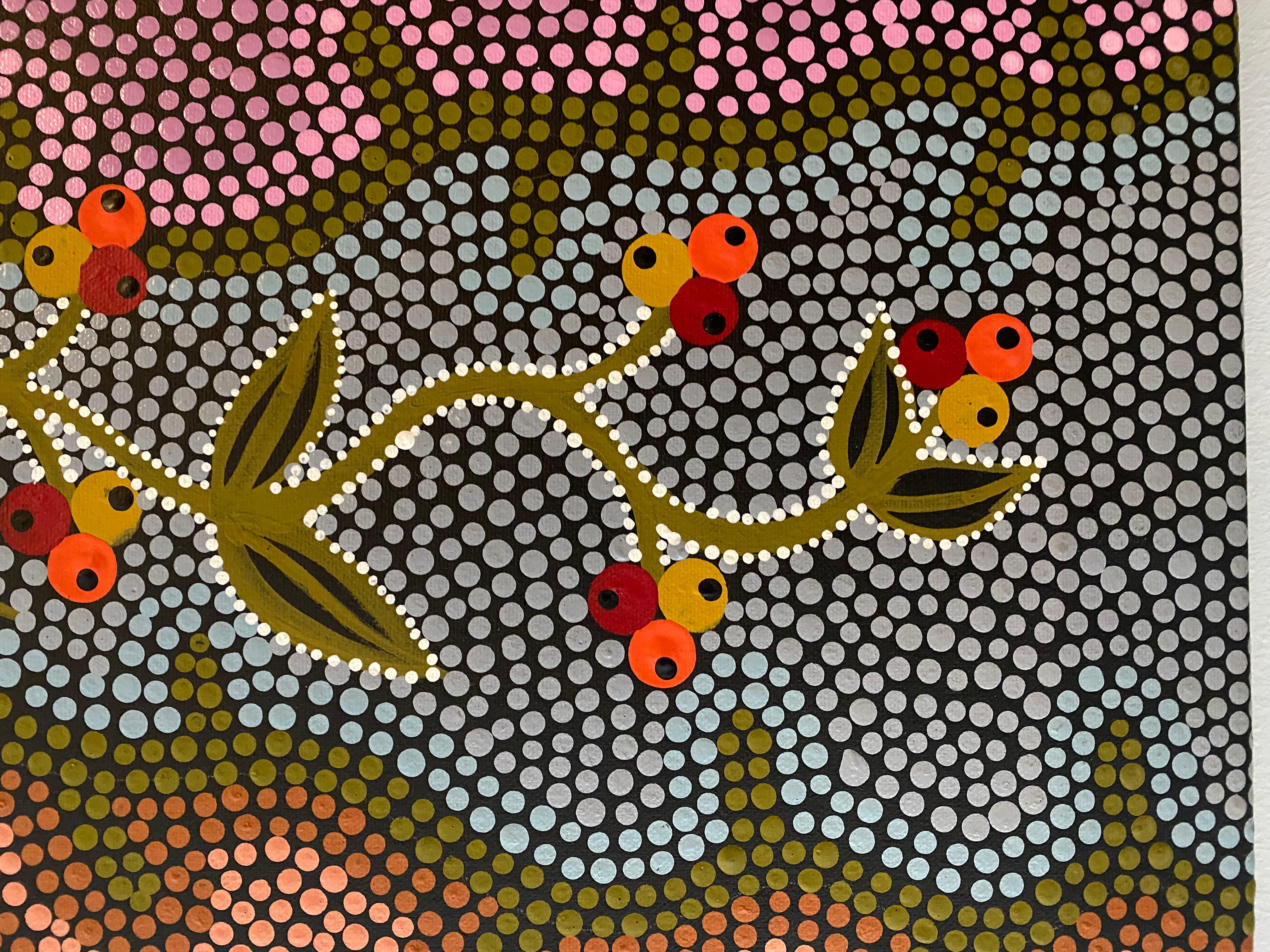 „Bush Fig Dreaming“ Acrylgemälde der Aborigines von W. Napangardi Lechleitner, „Bush Fig Dreaming“ im Angebot 1