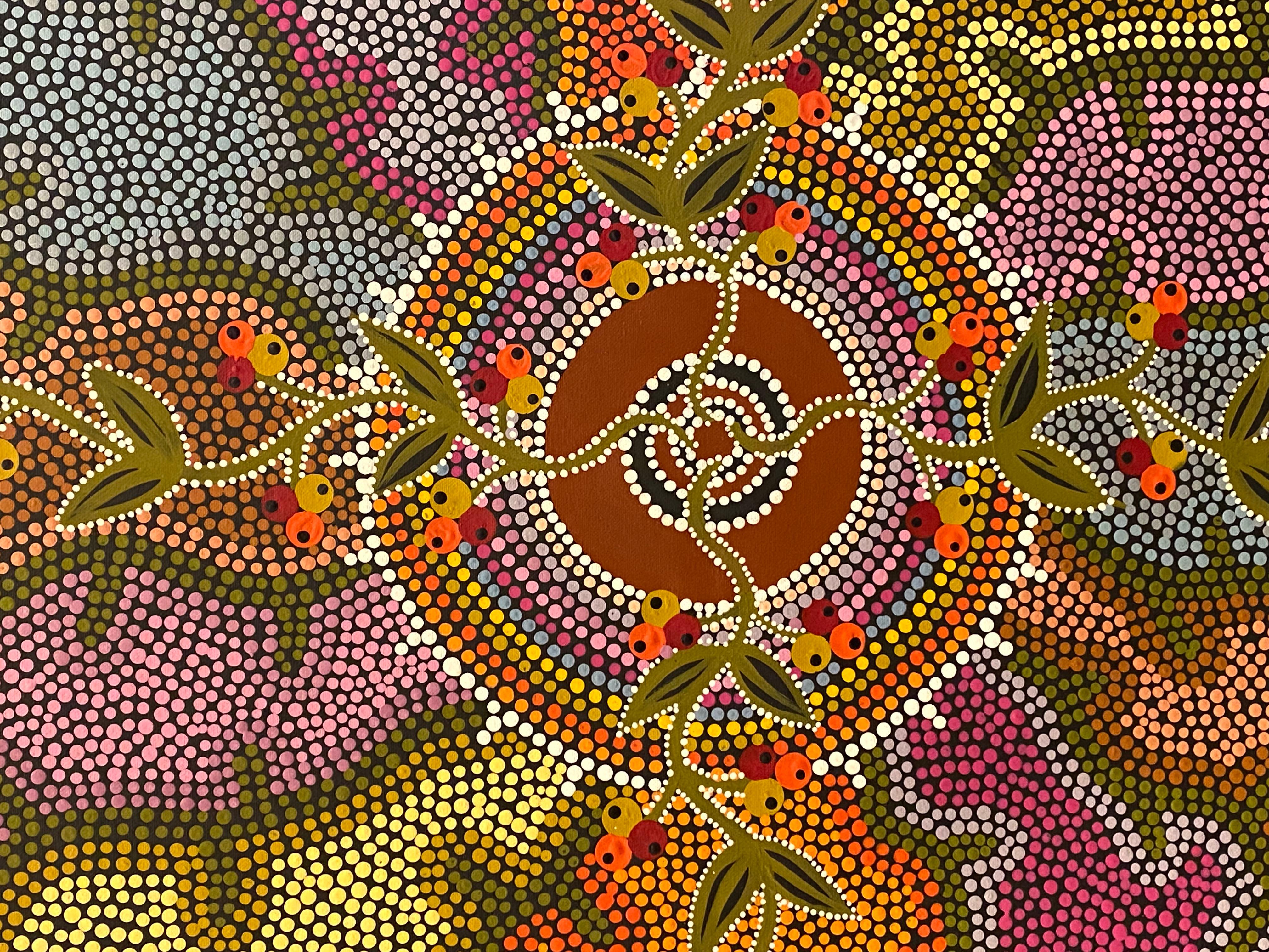 „Bush Fig Dreaming“ Acrylgemälde der Aborigines von W. Napangardi Lechleitner, „Bush Fig Dreaming“ im Angebot 2