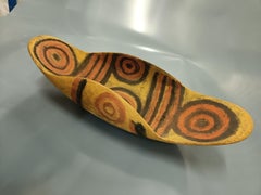 Aboriginal Carved Painted Coolamon Australia Tribal Art Decor Interior Design