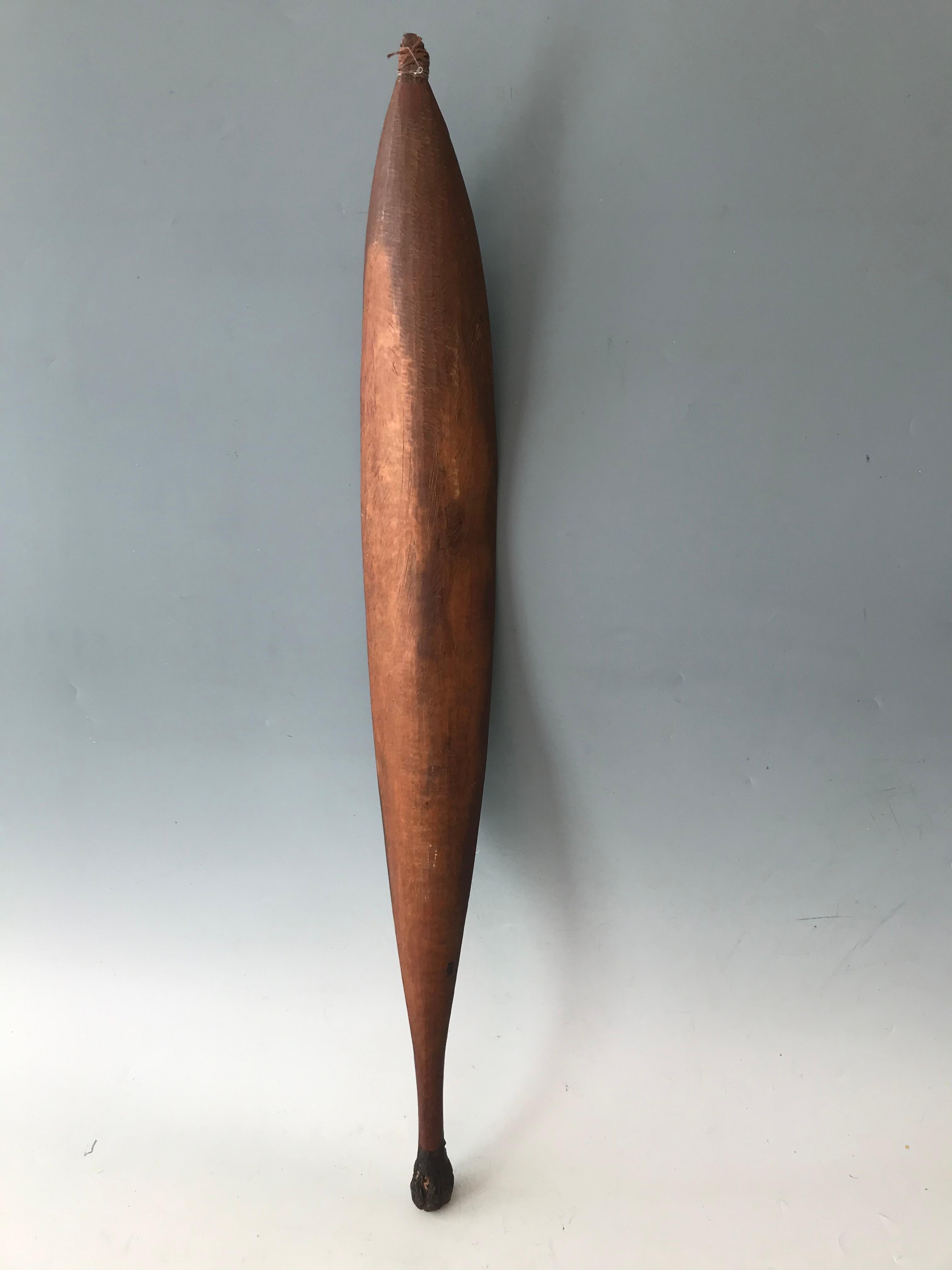 Hand-Carved Aboriginal Carved Wood Woomera Australia Tribal Art Interior Design For Sale