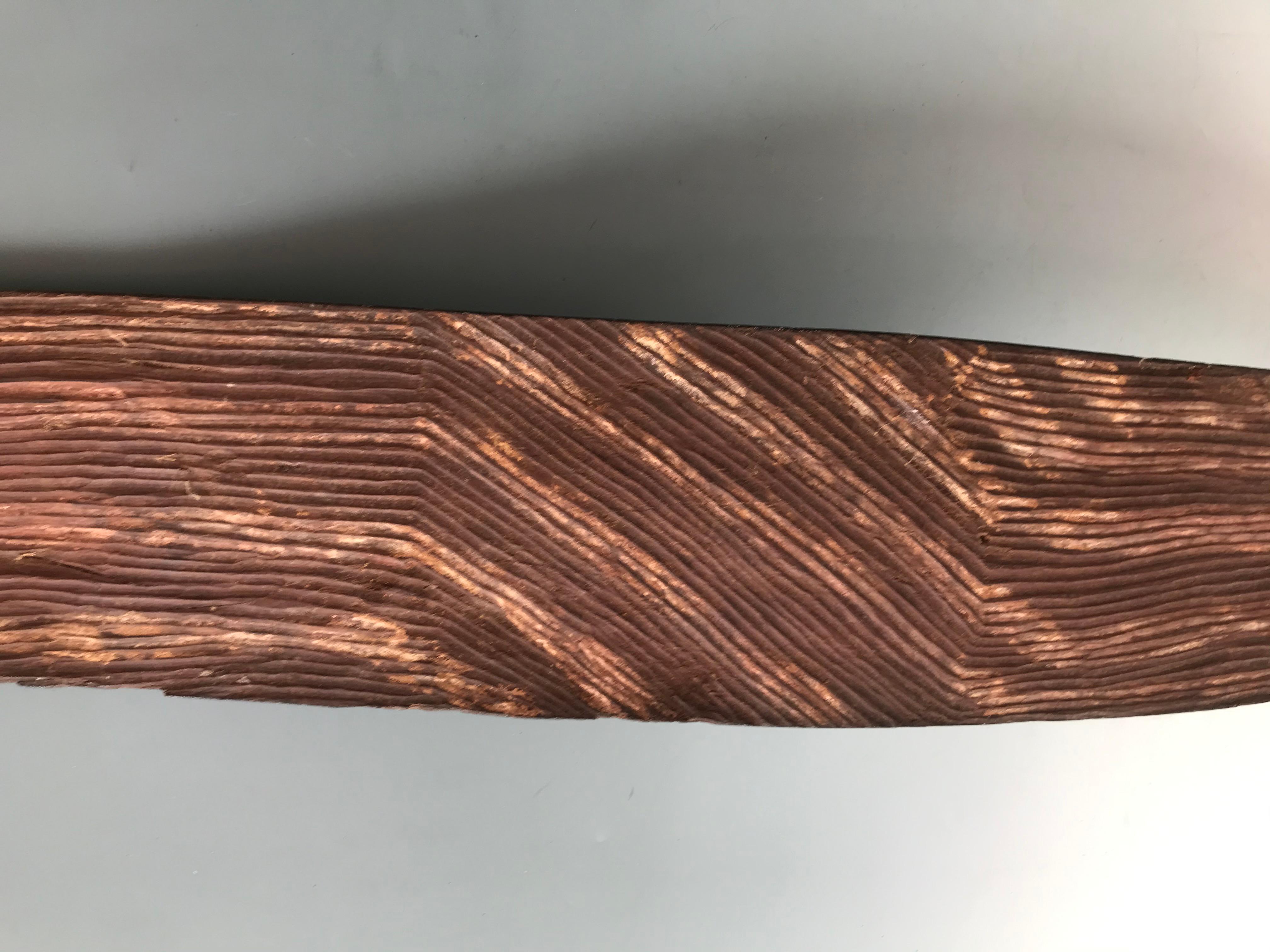 Hand-Carved Aboriginal Carved Wood Wunda Shield Australia Tribal Art Interior Design