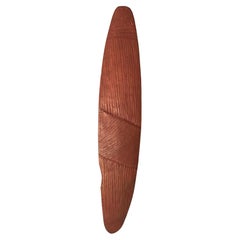 Art d'intérieur aborigène en bois sculpté - Bouclier de la Wunda - Australie