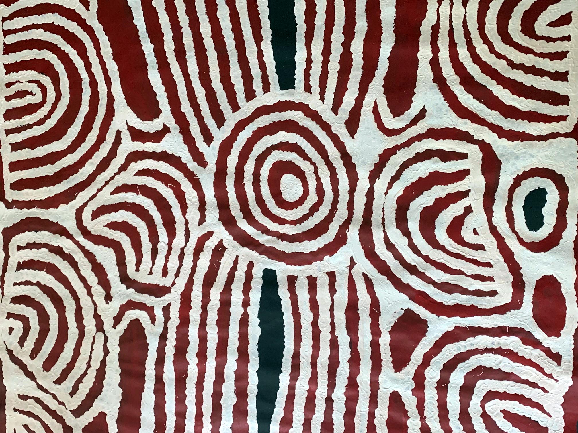 Tribal Aboriginal Contemporary Painting by Ningura Napurrula For Sale