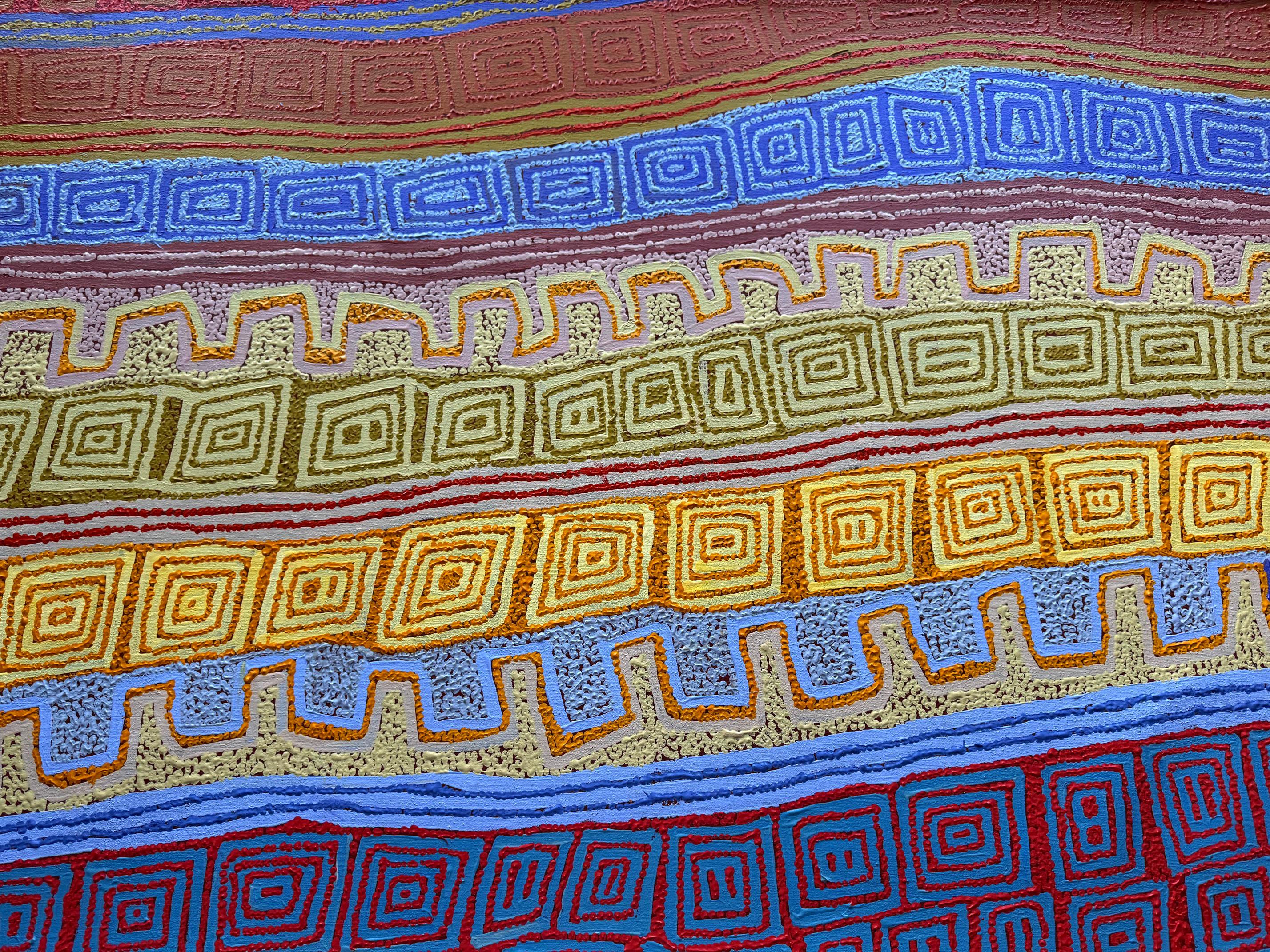 Zeitgenössische Aborigine-Malerei Tingari von Patrick Tjungurrayi Provenienz (Moderne) im Angebot