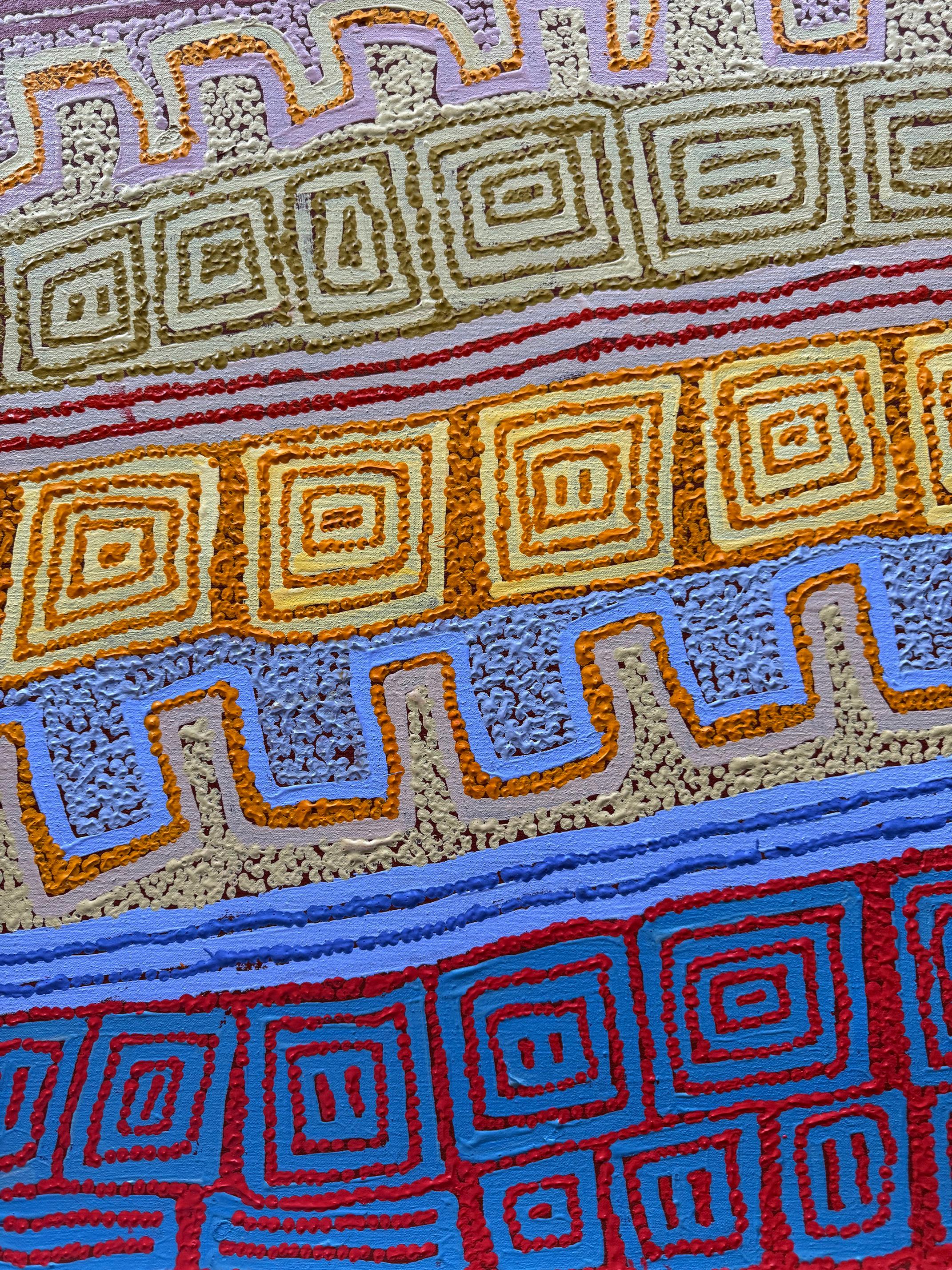 Zeitgenössische Aborigine-Malerei Tingari von Patrick Tjungurrayi Provenienz im Angebot 1