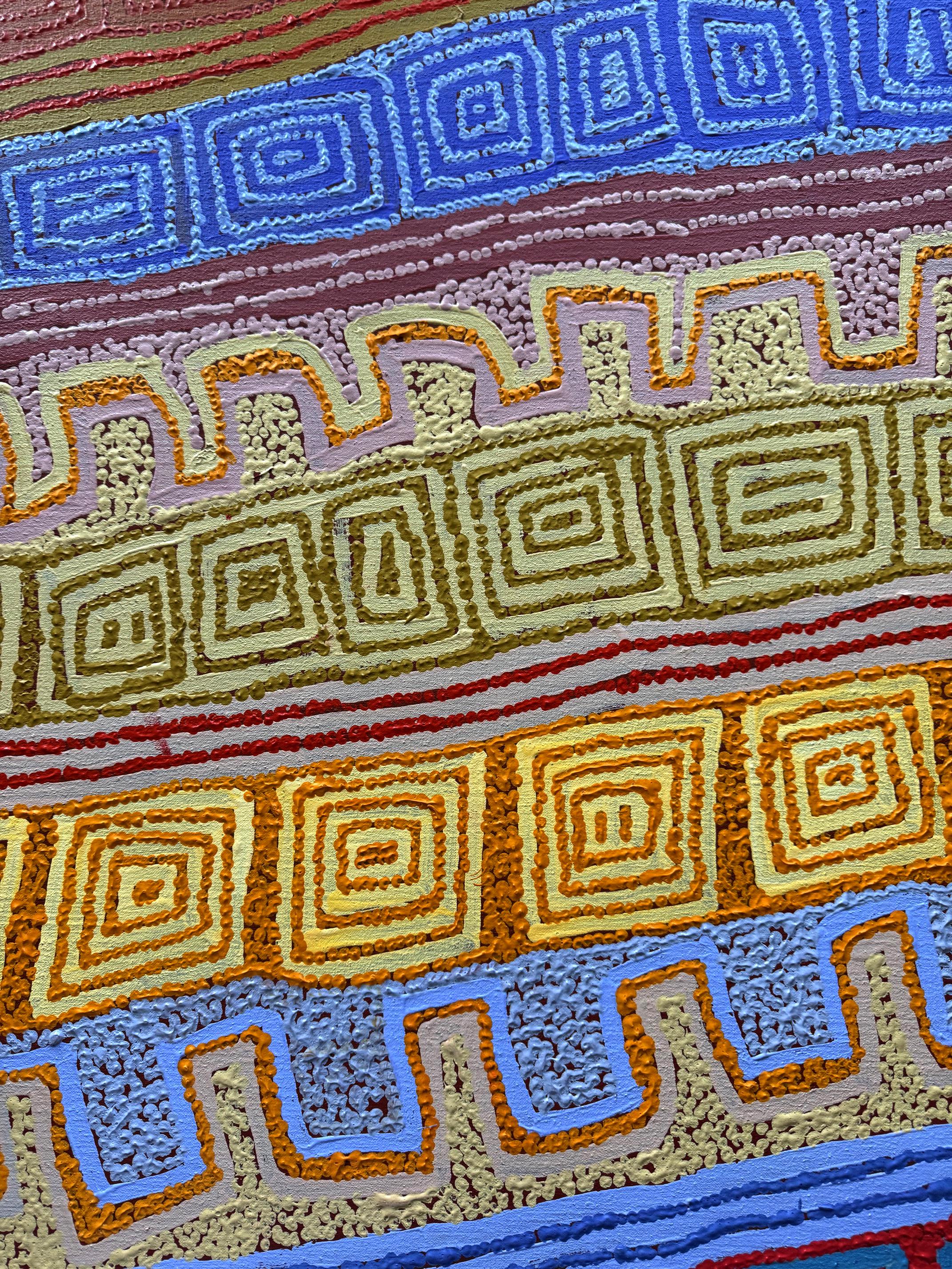 Zeitgenössische Aborigine-Malerei Tingari von Patrick Tjungurrayi Provenienz im Angebot 2