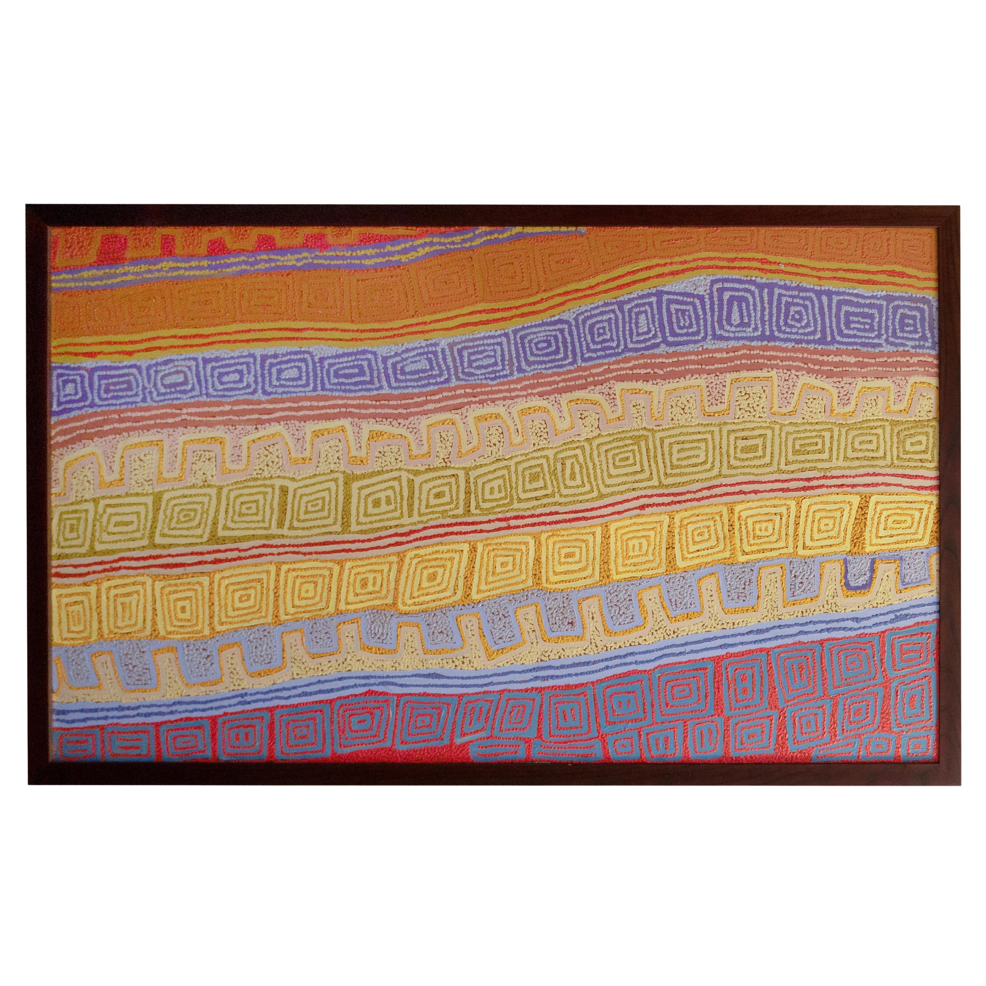 Zeitgenössische Aborigine-Malerei Tingari von Patrick Tjungurrayi Provenienz