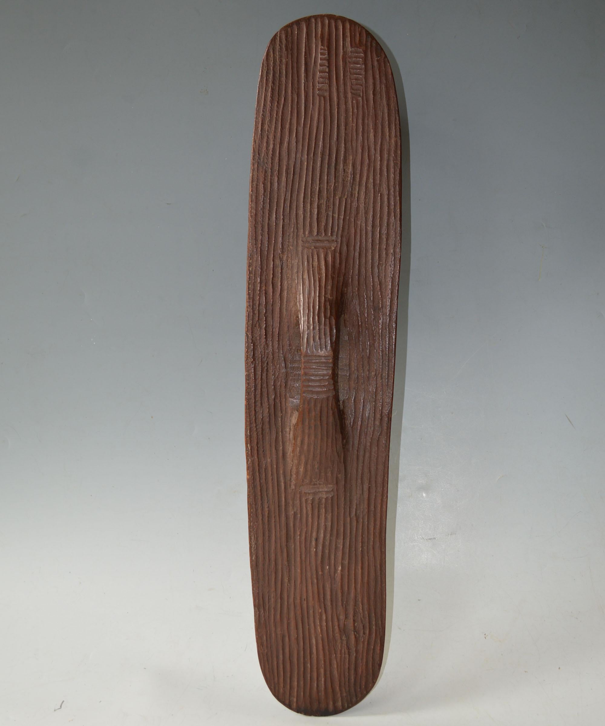 Hand-Carved Aboriginal Fine Antique Wunda Shield Australia Tribal Art Interior Design
