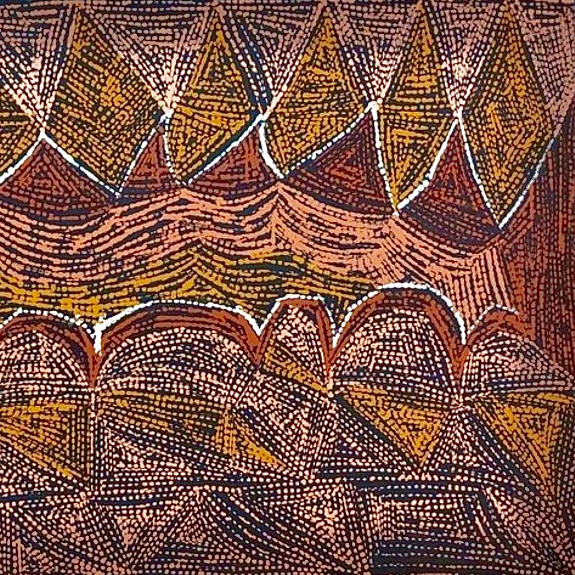 Gemälde der Aborigines von Cornelia Tipuamanturriri, Tiwi-Insel (Geölt) im Angebot