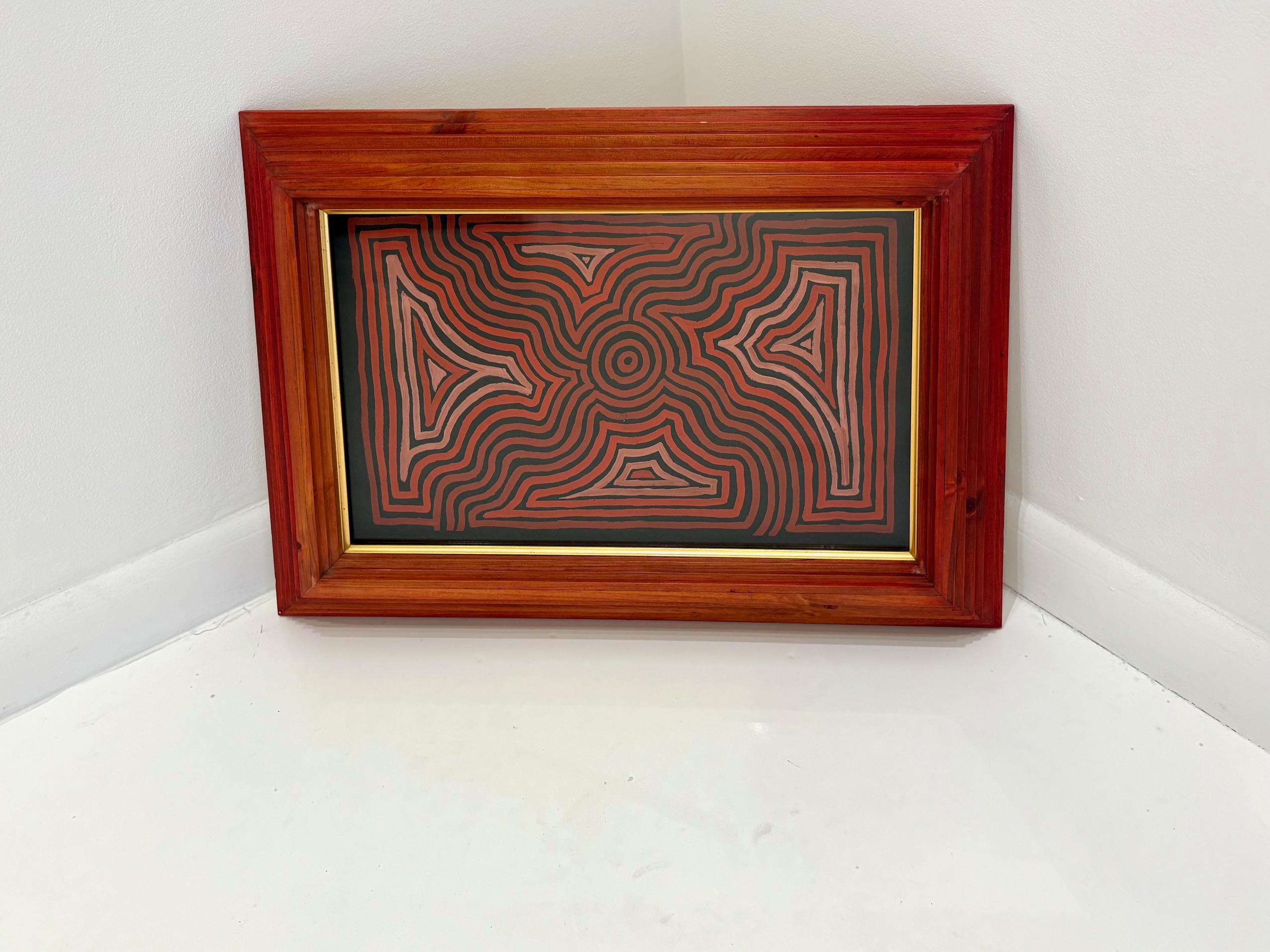 Peinture abstraite aborigène à l'huile sur toile de Natasha Lennon
