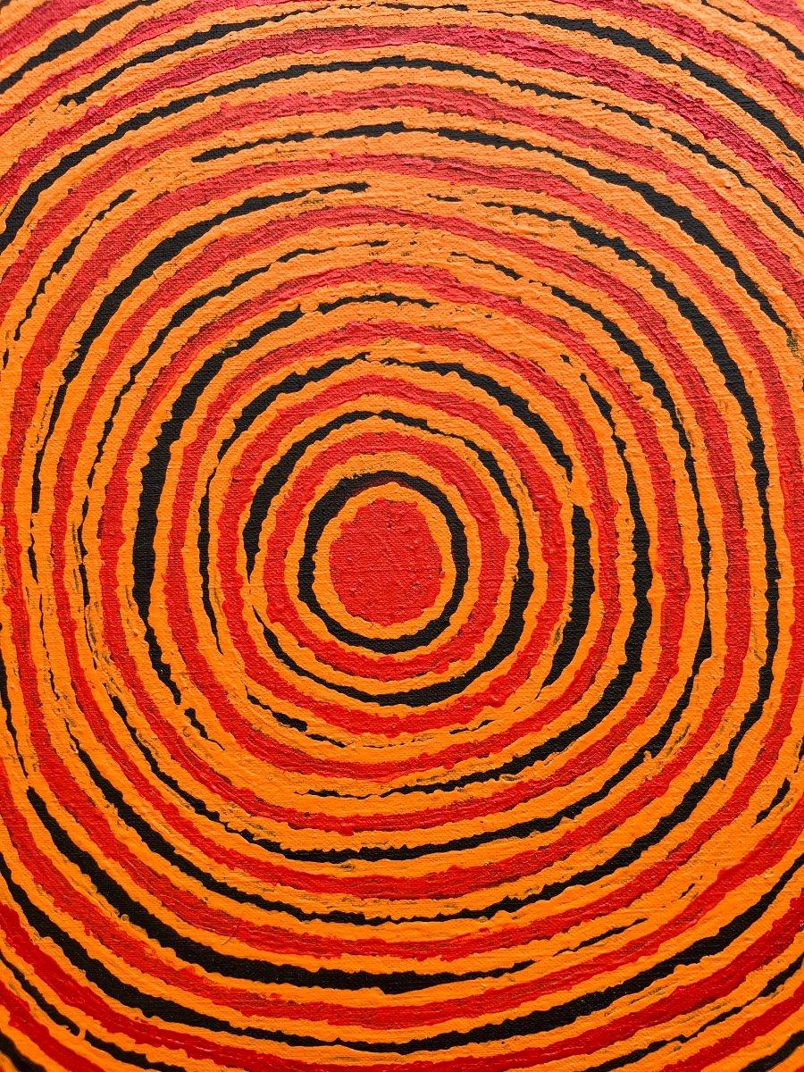 Gemälde der Aborigines „Ngutjul“ von Pantjiya Nungurrayi (1936-) (Stammeskunst) im Angebot