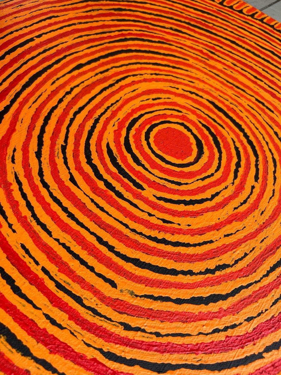 Gemälde der Aborigines „Ngutjul“ von Pantjiya Nungurrayi (1936-) (Australisch) im Angebot
