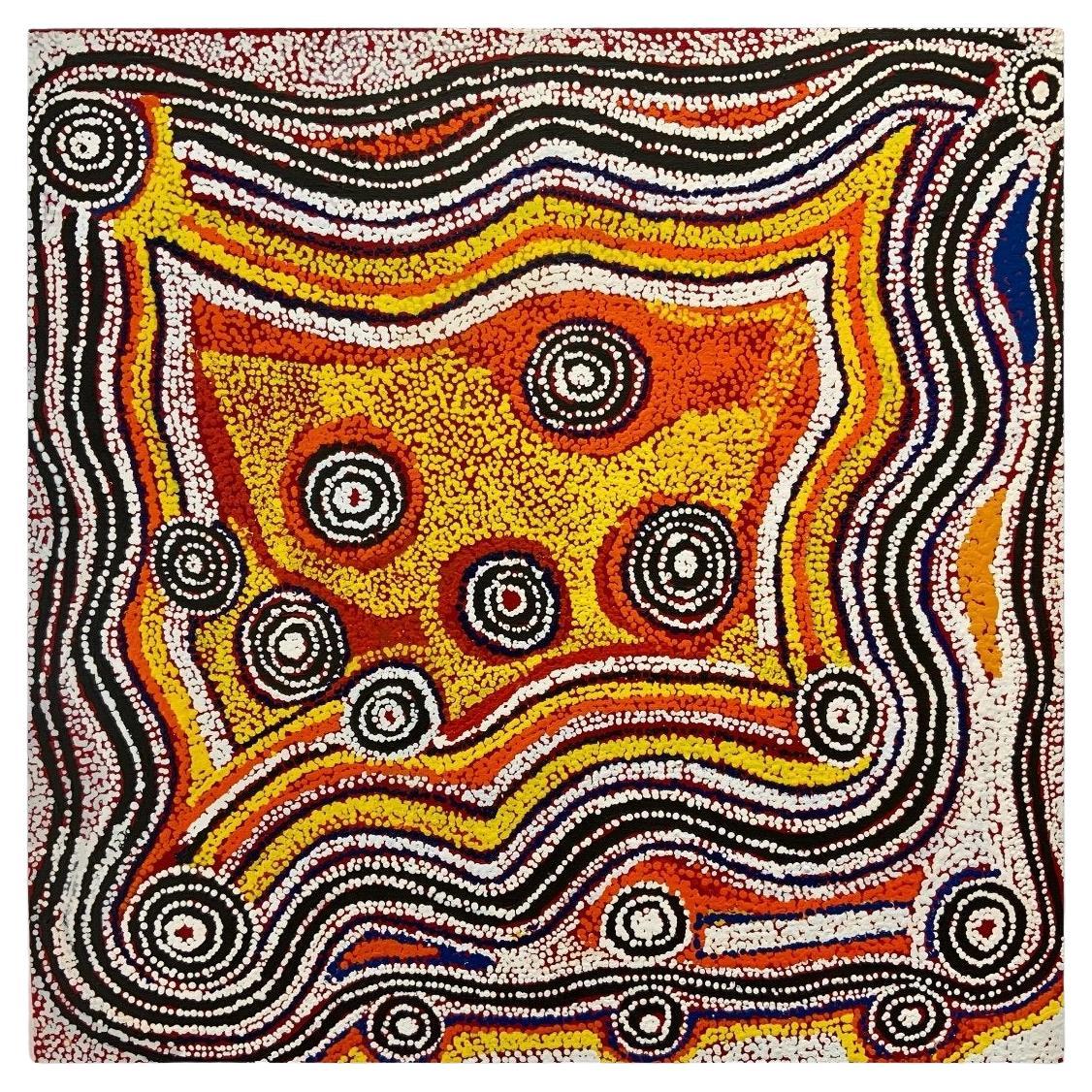 Peinture aborigène d'« Maisons de la tradition spinifex » de Paddy Sims Japaljarri  en vente