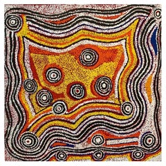 Aboriginal Painting of 'Embers of Spinifex Tradition' by Paddy Sims Japaljarri 