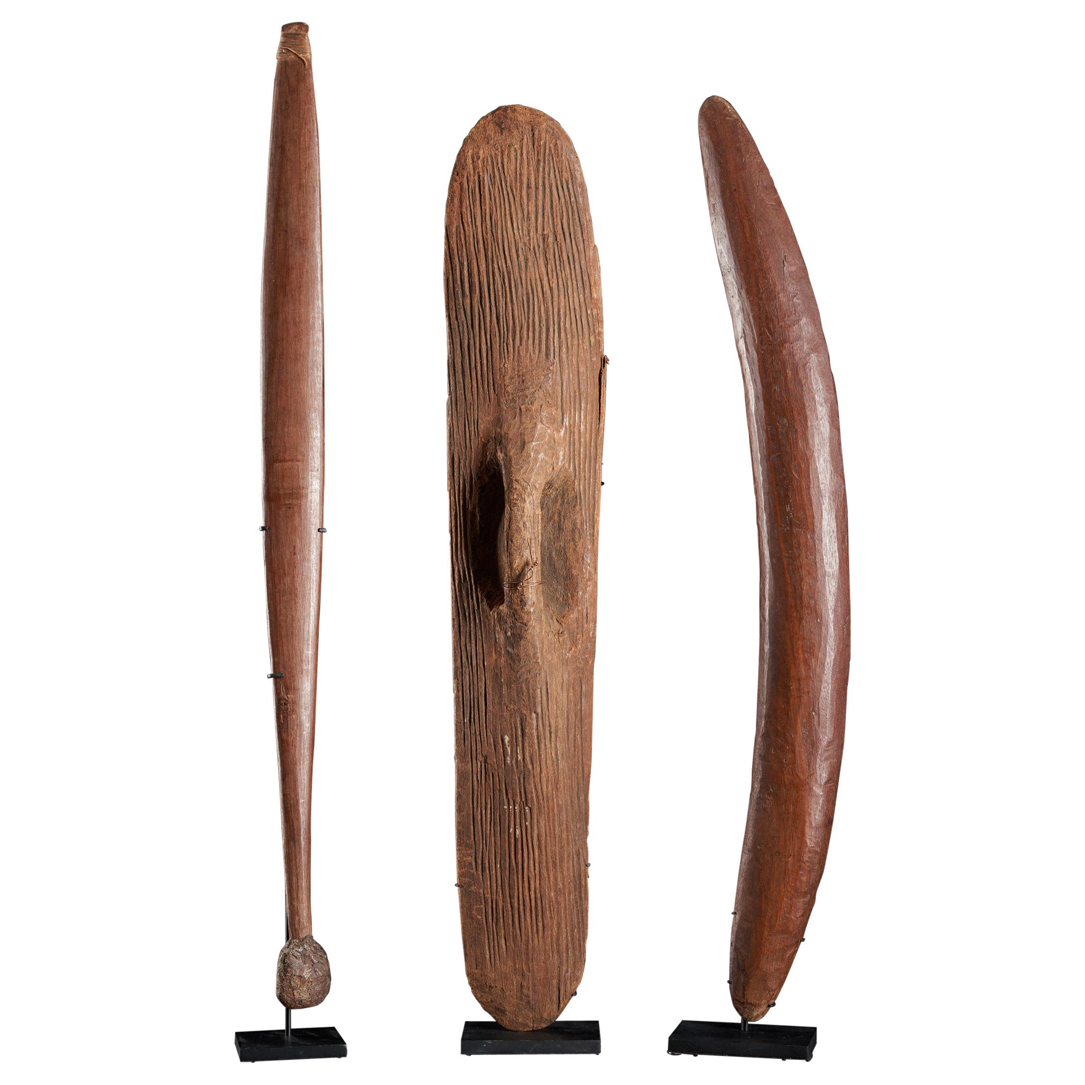 Aboriginal People, Australia, Tribal Art, Set of 3 Items