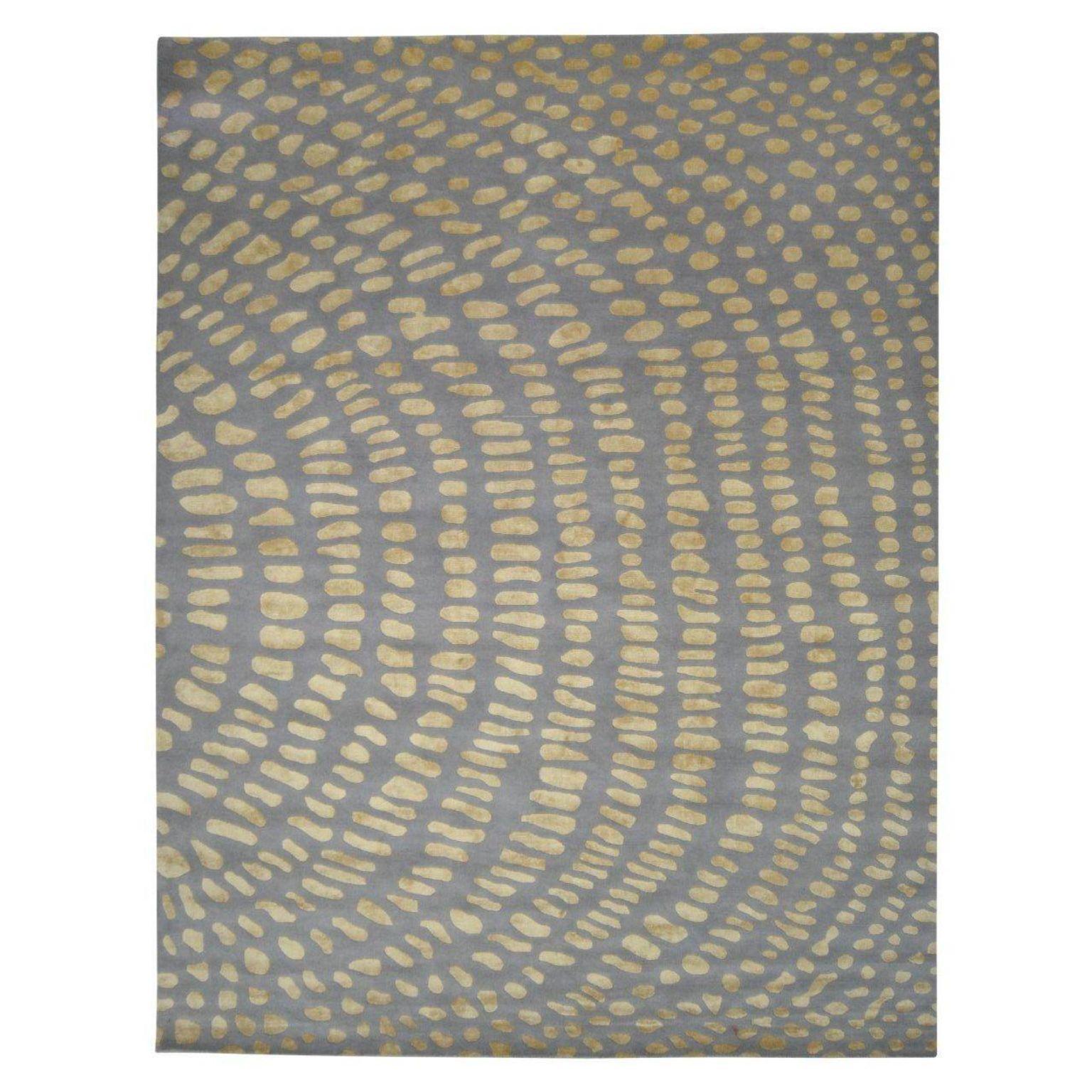 Aboriginal scales large rug by Art & Loom
Dimensions: D304.8 x H426.7 cm
Materials: New Zealand wool with, Chinese silk—single pile height
Also available in different dimensions.

Samantha Gallacher has always had a keen eye for aesthetics,