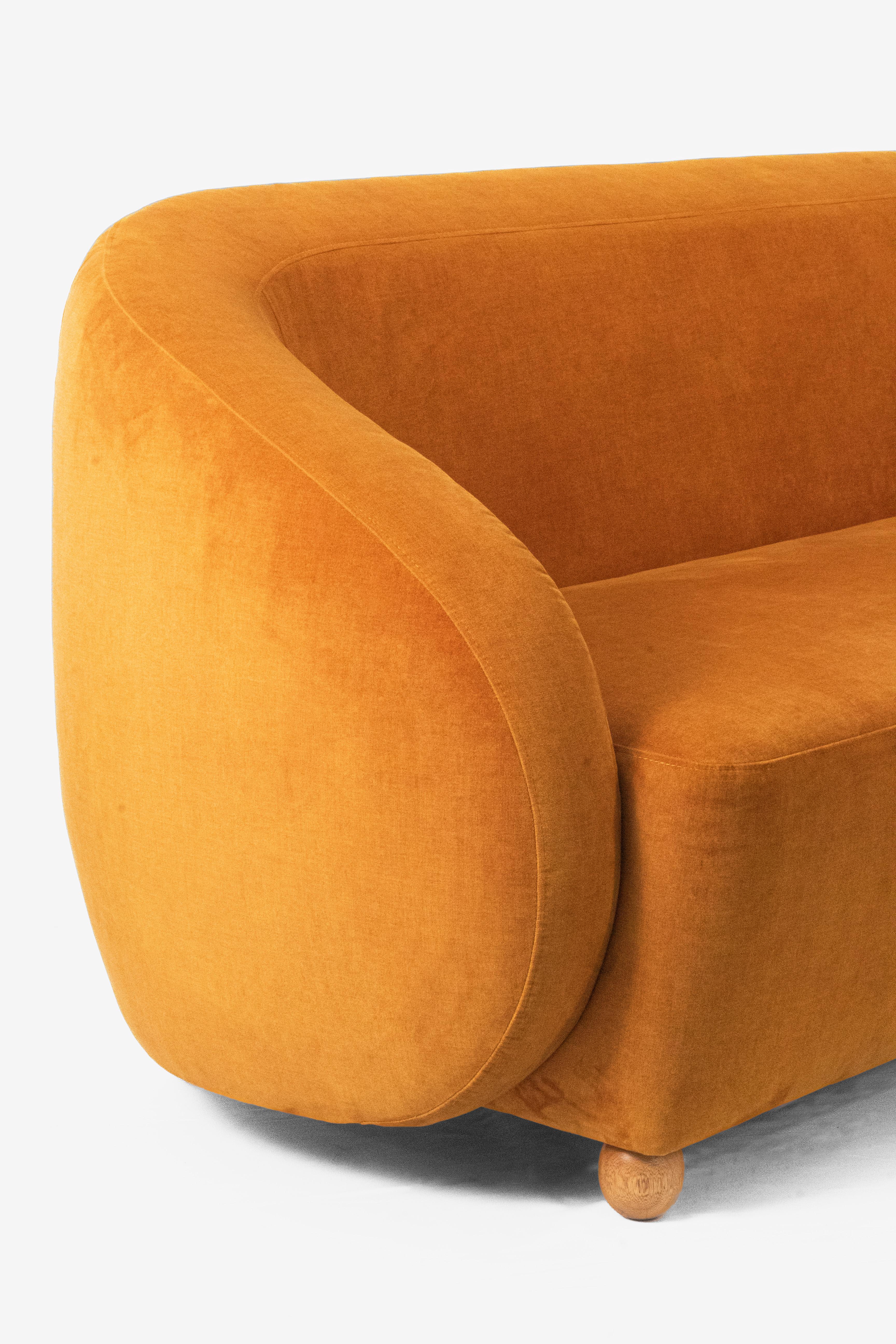 Post-Modern ABRA: Contemporary Rounded Edge Loveseat  For Sale