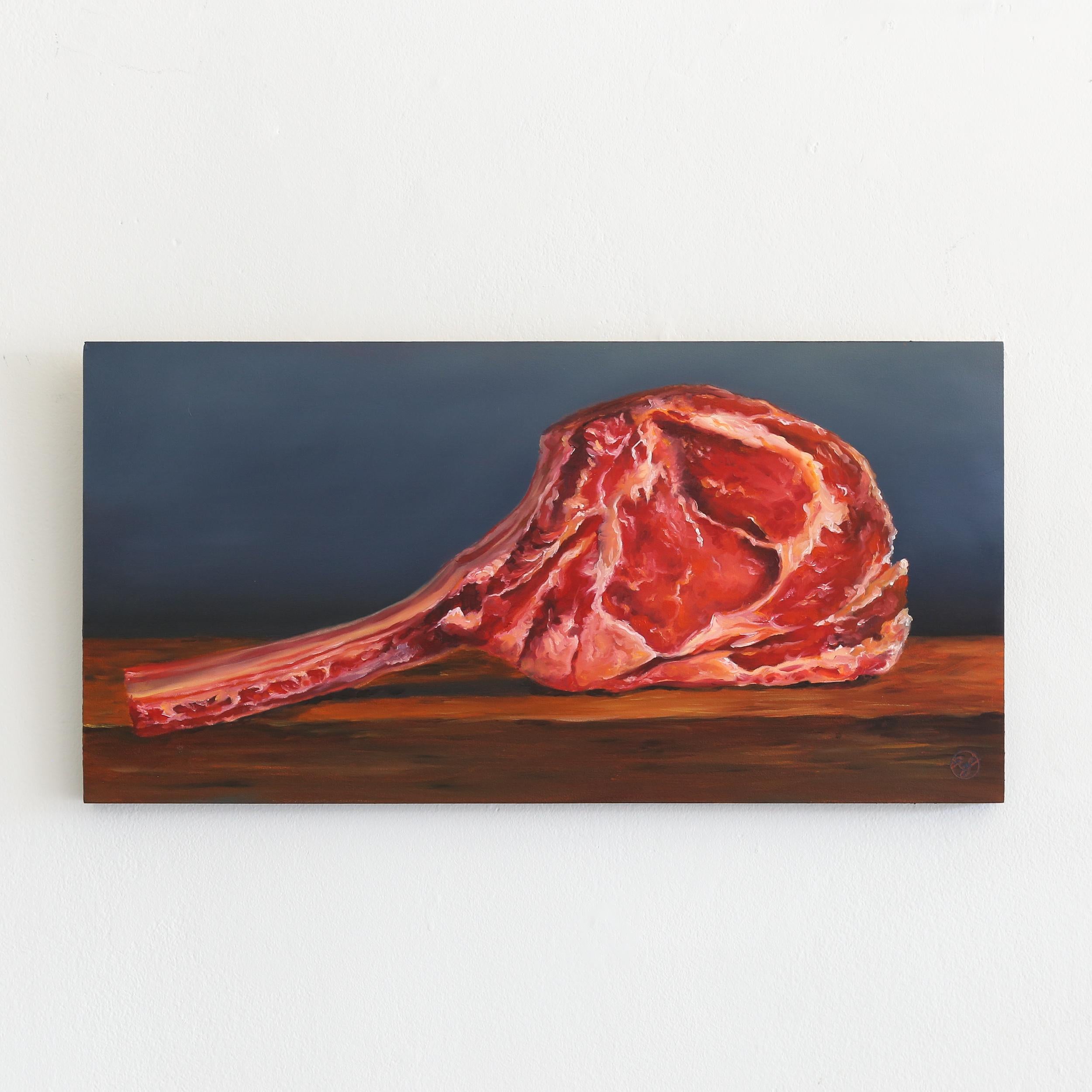 Bistecca Tomahawk - Pittura ad olio realista - Painting di Abra Johnson