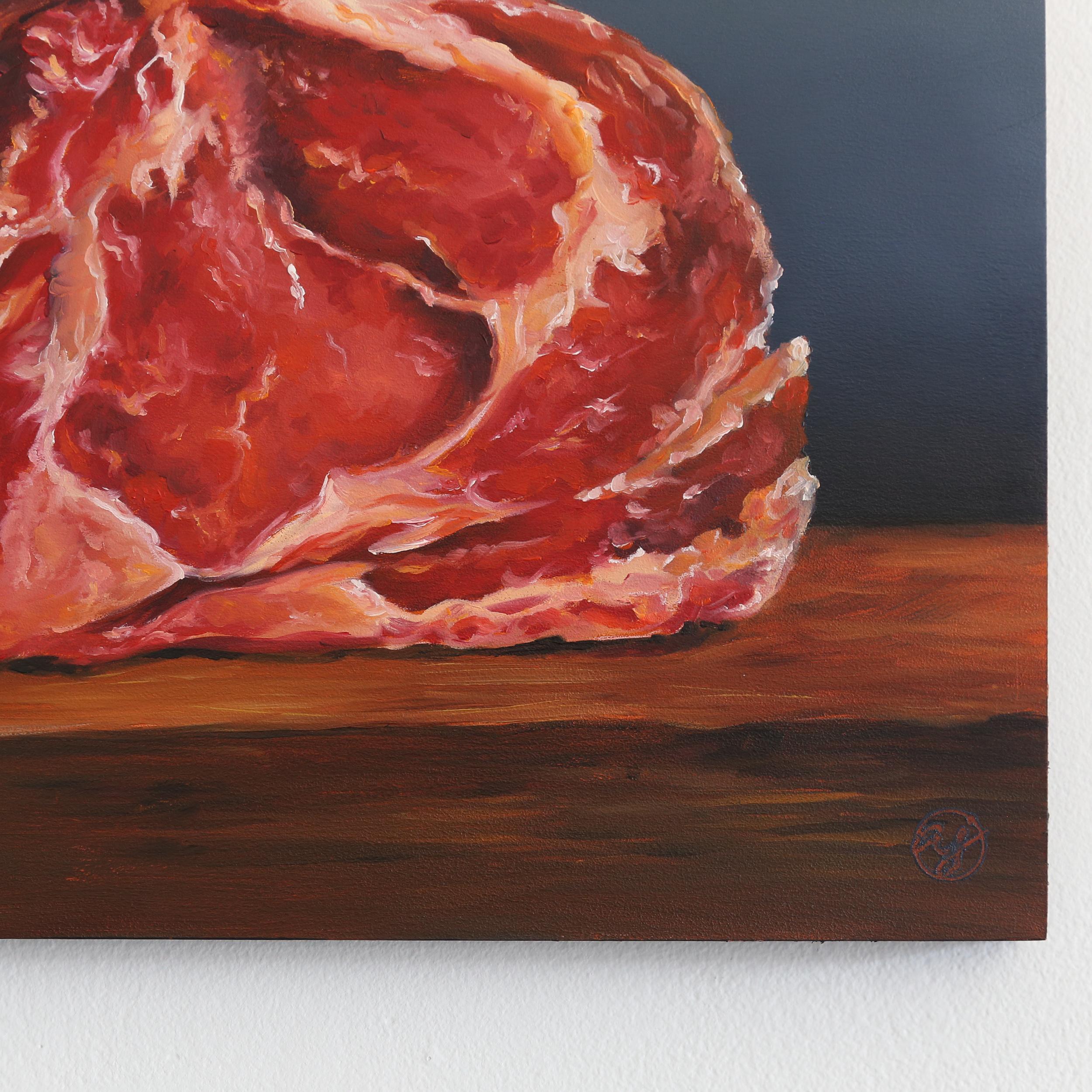 Bistecca Tomahawk - Pittura ad olio realista - Painting Realismo di Abra Johnson