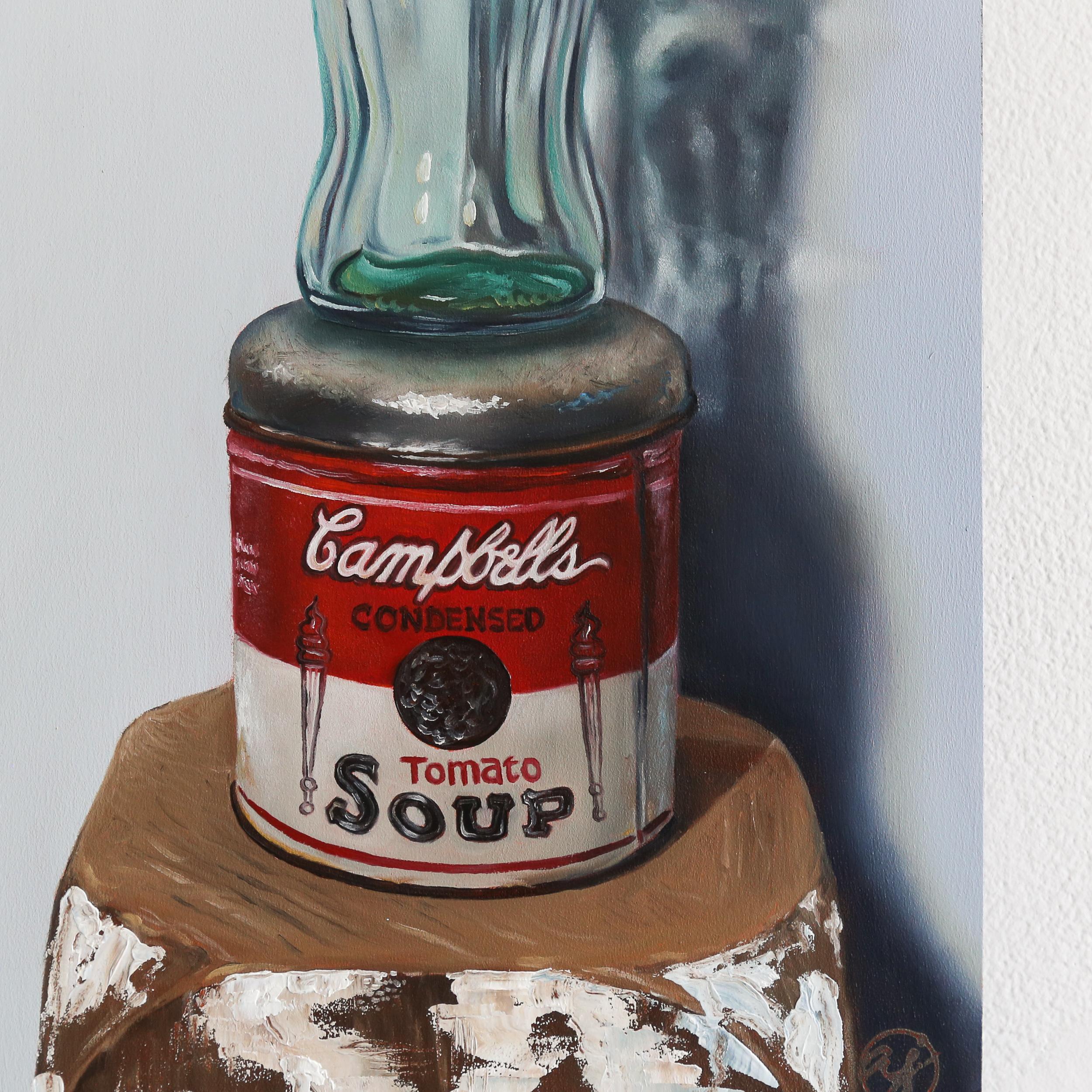 Vintage Warhol - Still Life Oil Painting For Sale 1