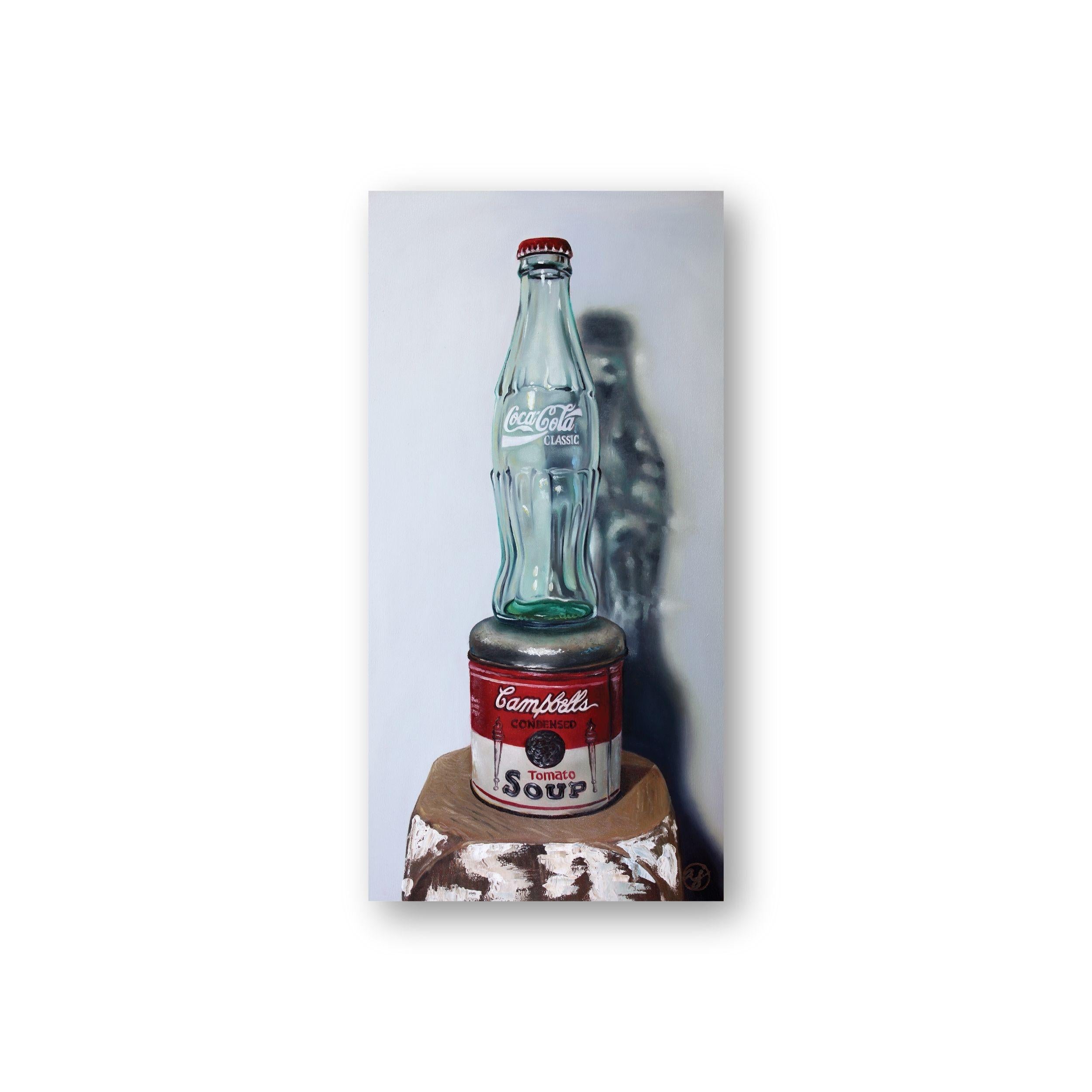 Abra Johnson Still-Life Painting - Vintage Warhol - Still Life Oil Painting