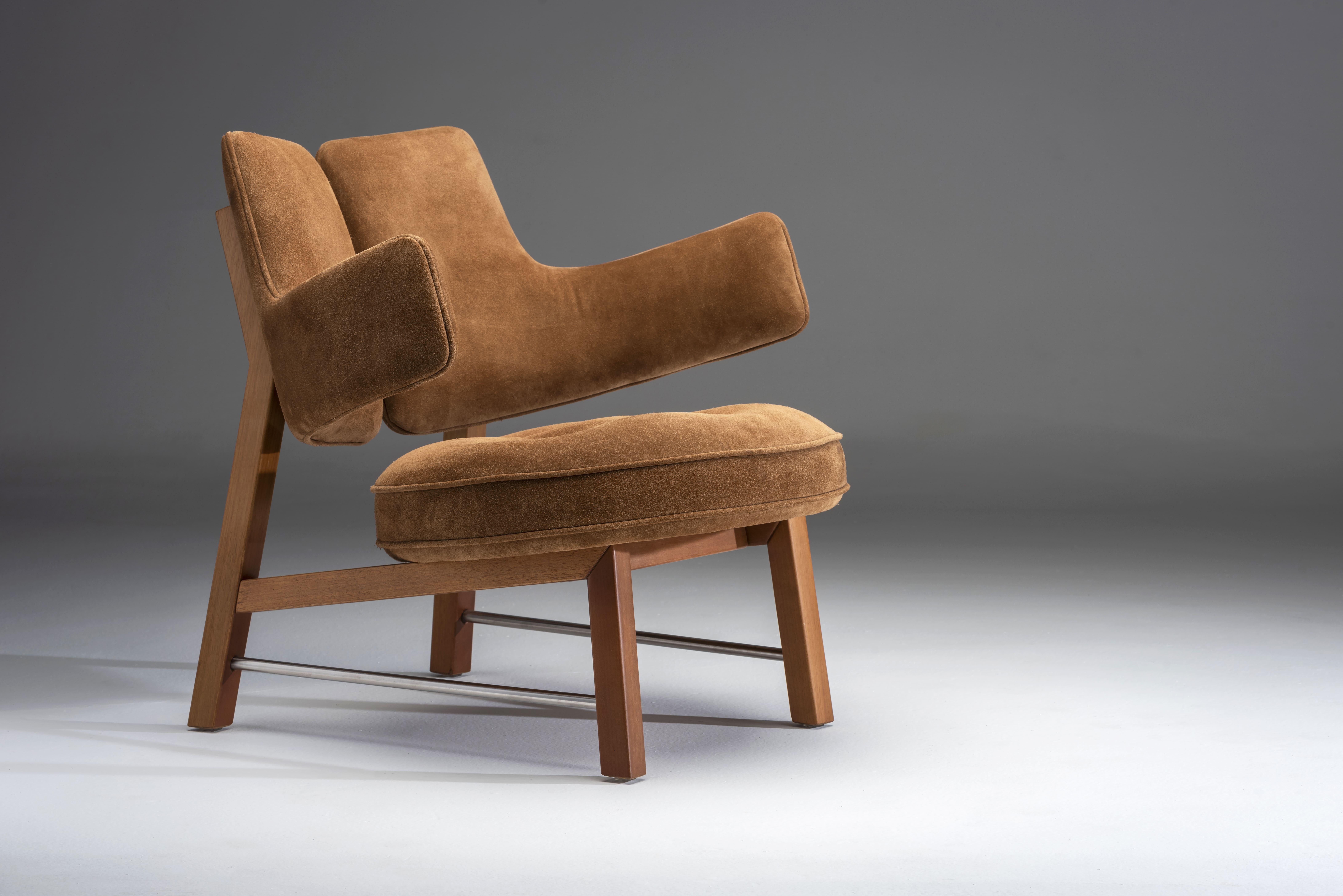 Fauteuil Abraço - 2024, Wood, acier inoxydable et Steele - par Zanini de Zanine Neuf - En vente à Belo Horizonte, BR