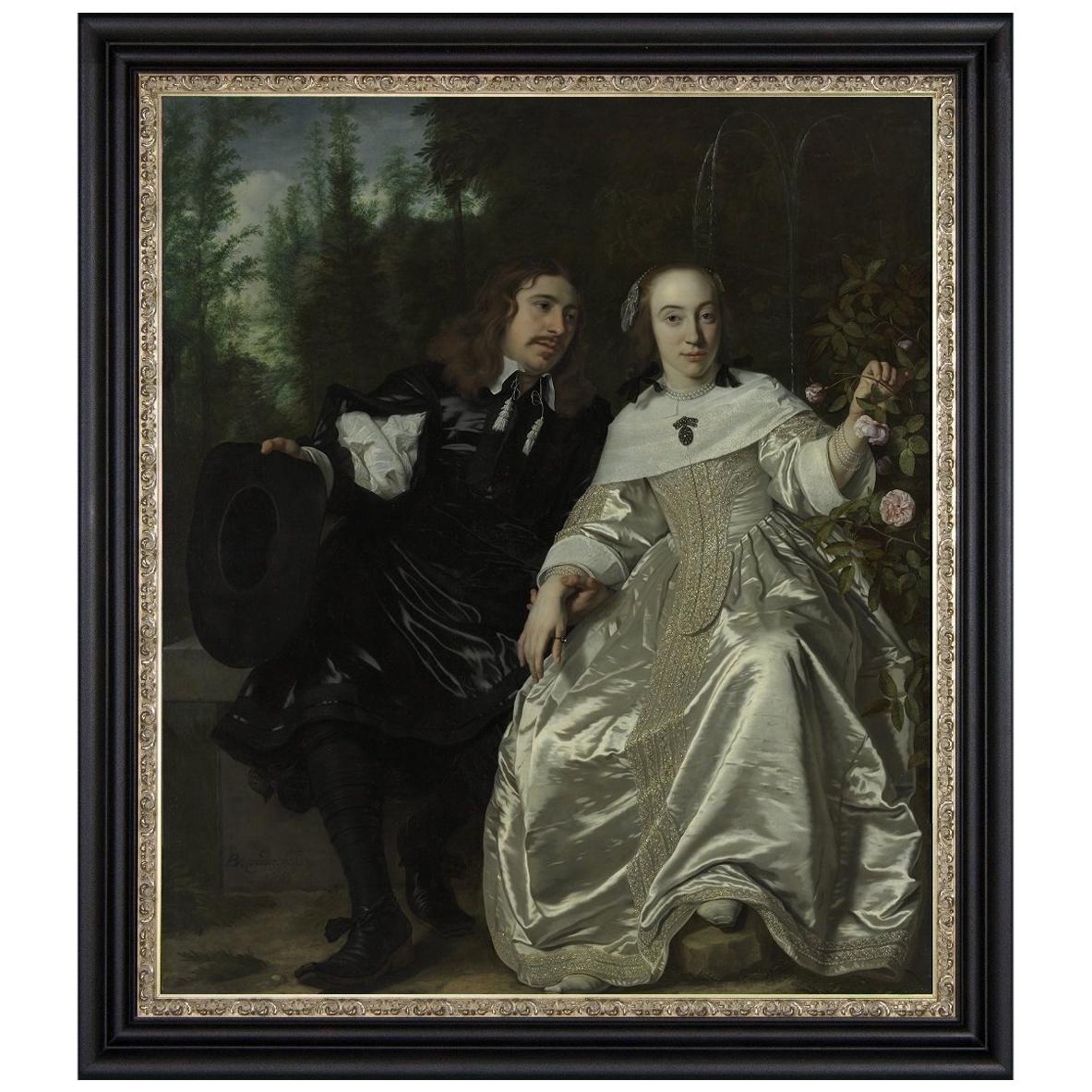 Abraham and Maria del Court, after Oil Painting by Bartholomeus van der Helst For Sale