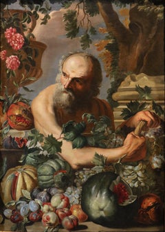 Portrait Philosopher Diogenes Still-life Brueghel Paint 17th Century Oil canvas