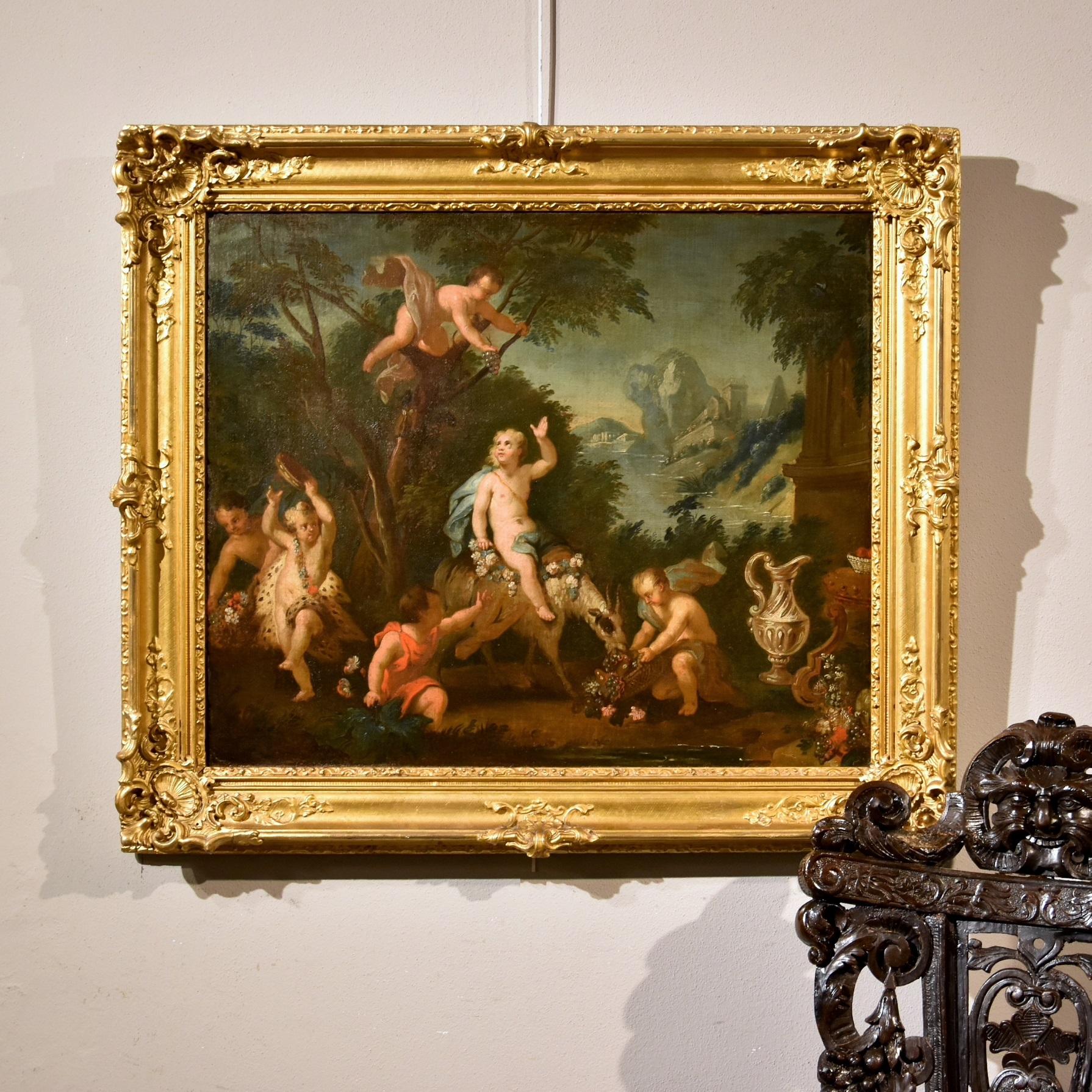 Peinture Brueghel - Paysage de fête - Huile sur toile - Grand maître - Art flamand du 17ème siècle - Painting de Abraham Brueghel (Antwerp, 1631 - Naples, 1697)