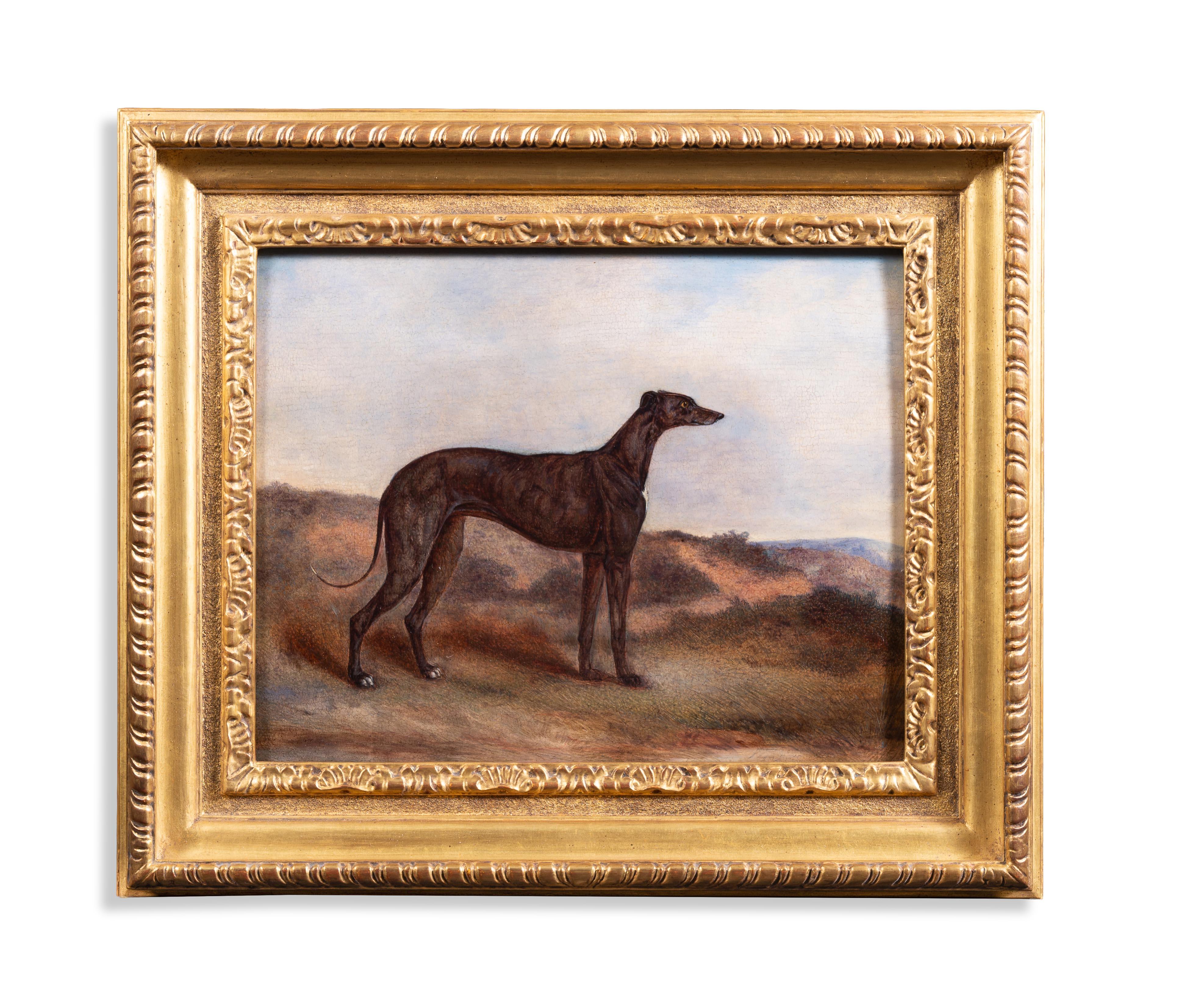 Abraham Cooper Animal Painting - A greyhound in a landscape