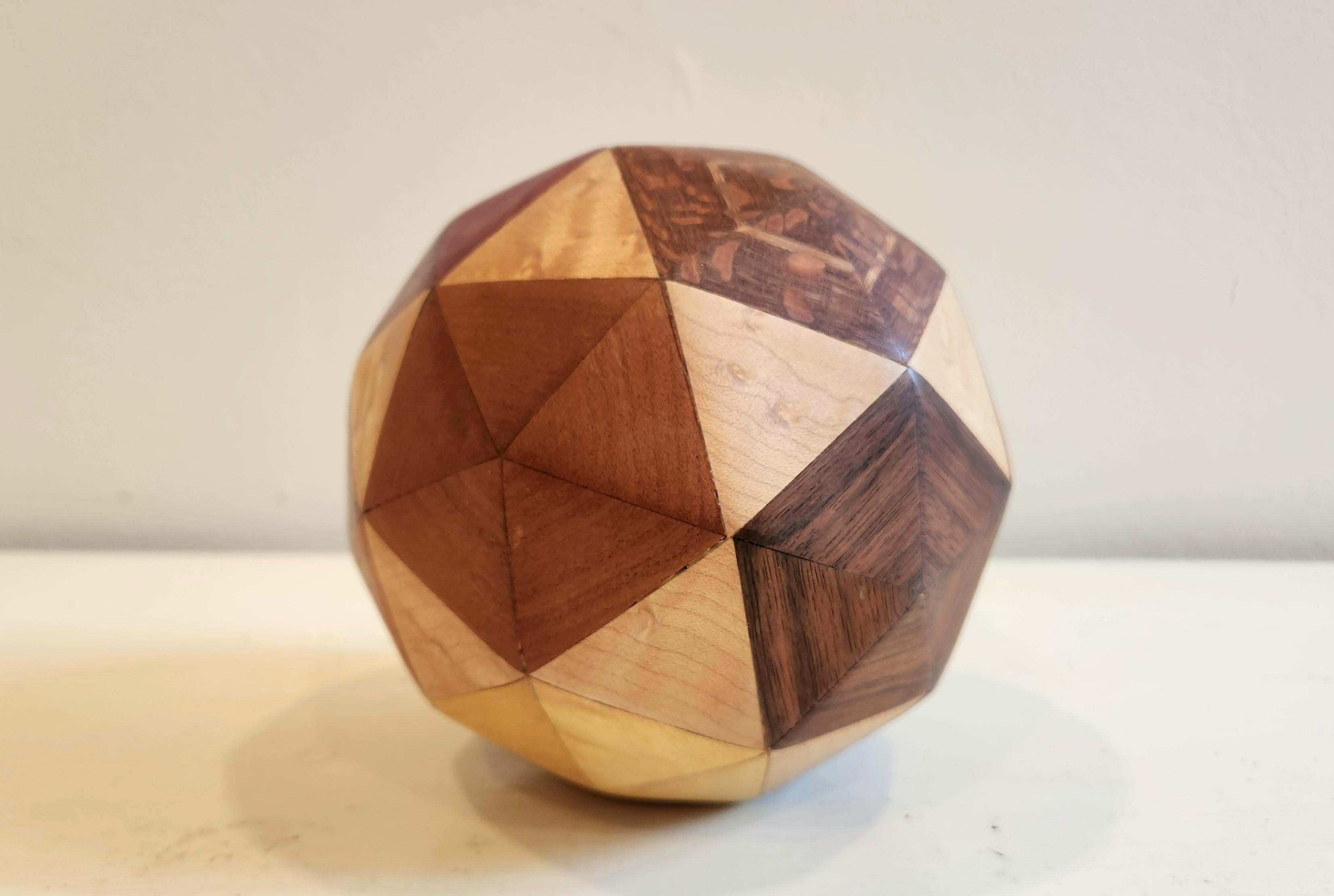 Abraham Ferraro Still-Life Sculpture - Sculpted Orb -- Icosahedron Frequency 2