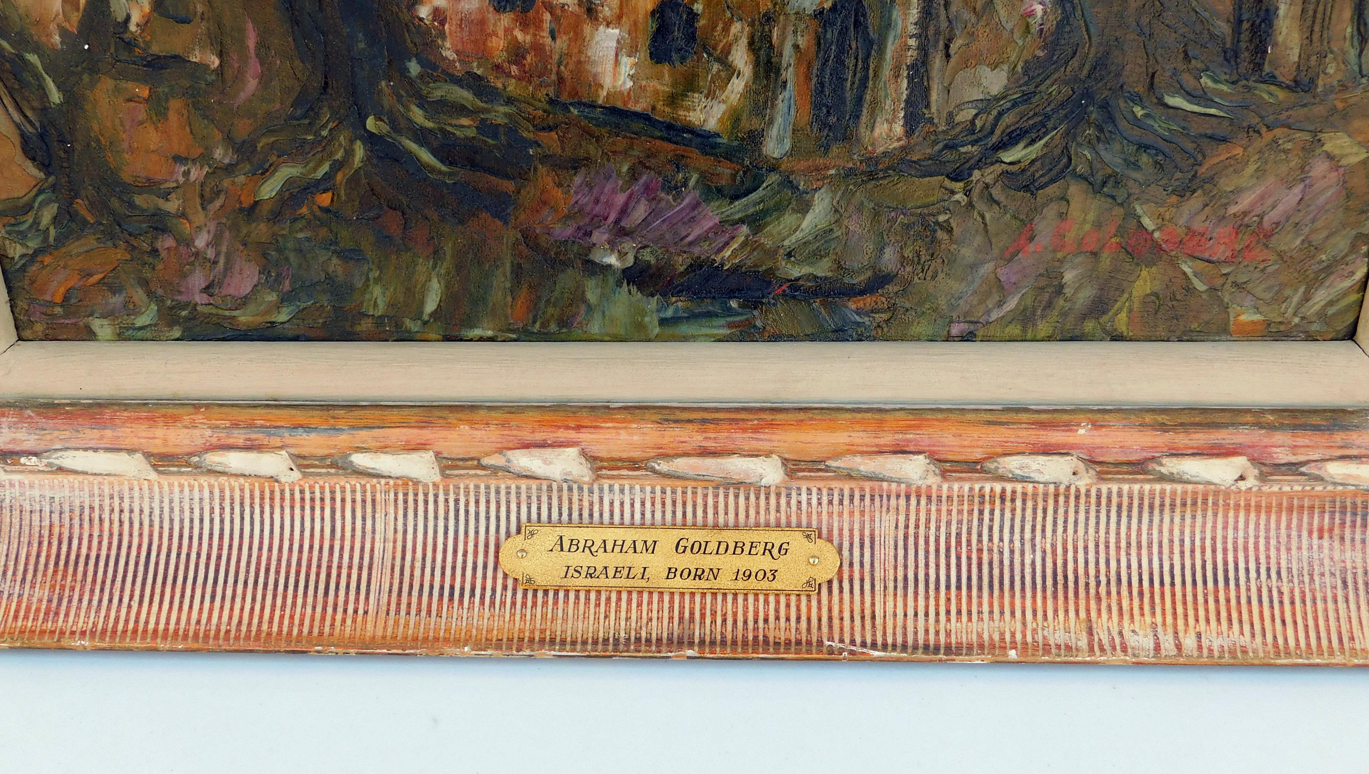 Abraham Goldberg Israeli Born New York Artist - House with Red Roof For Sale 2