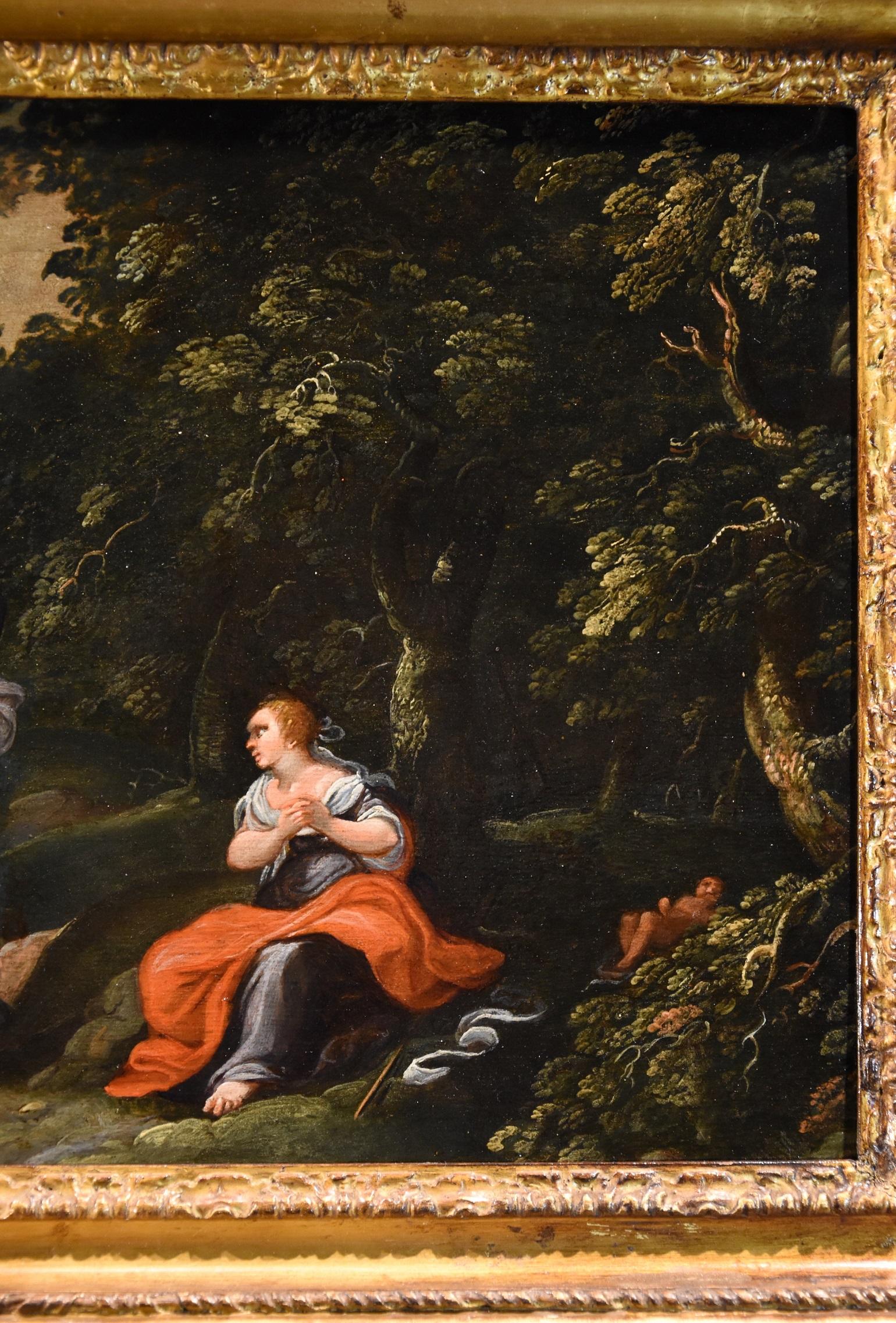 Antichità Castelbarco SRLS ist stolz darauf, Ihnen etwas präsentieren zu können:

Der Engel erscheint Hagar und Ismael
Kreis von Abraham Govaerts (Antwerpen 1589 - 1626)

Öl auf Platte
33 x 50 cm. - mit vergoldetem Holzrahmen 43 x 61 cm.

Die