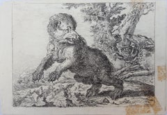 Honden Jagen Op Een Beer (Chasse à l'ours) /// Old Masters Dogs Landscape (Paysage de chiens)