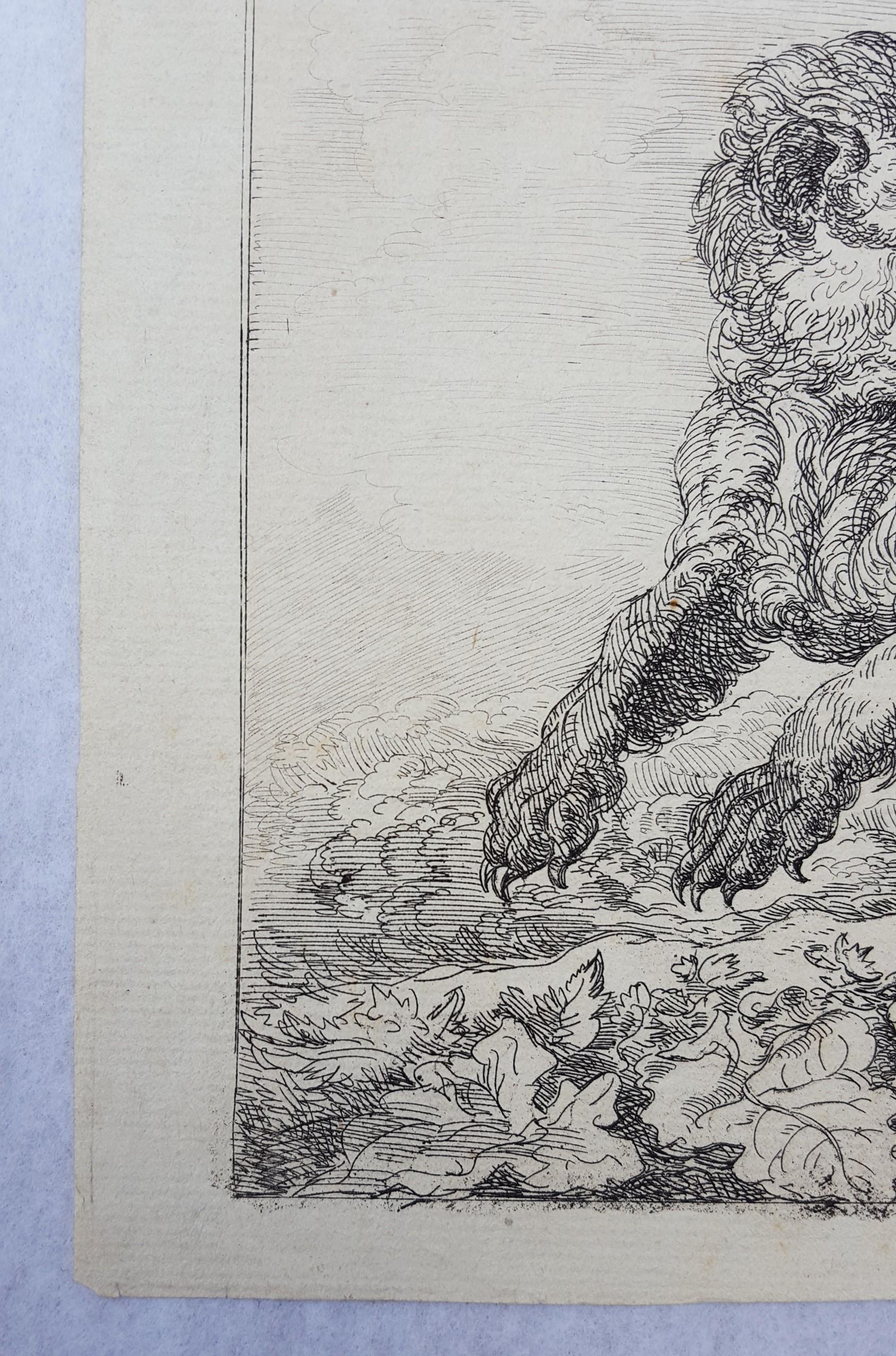 Honden Jagen Op Een Beer (Hounds Hunting a Bear) /// Paysage de vieux maîtres chiens en vente 6