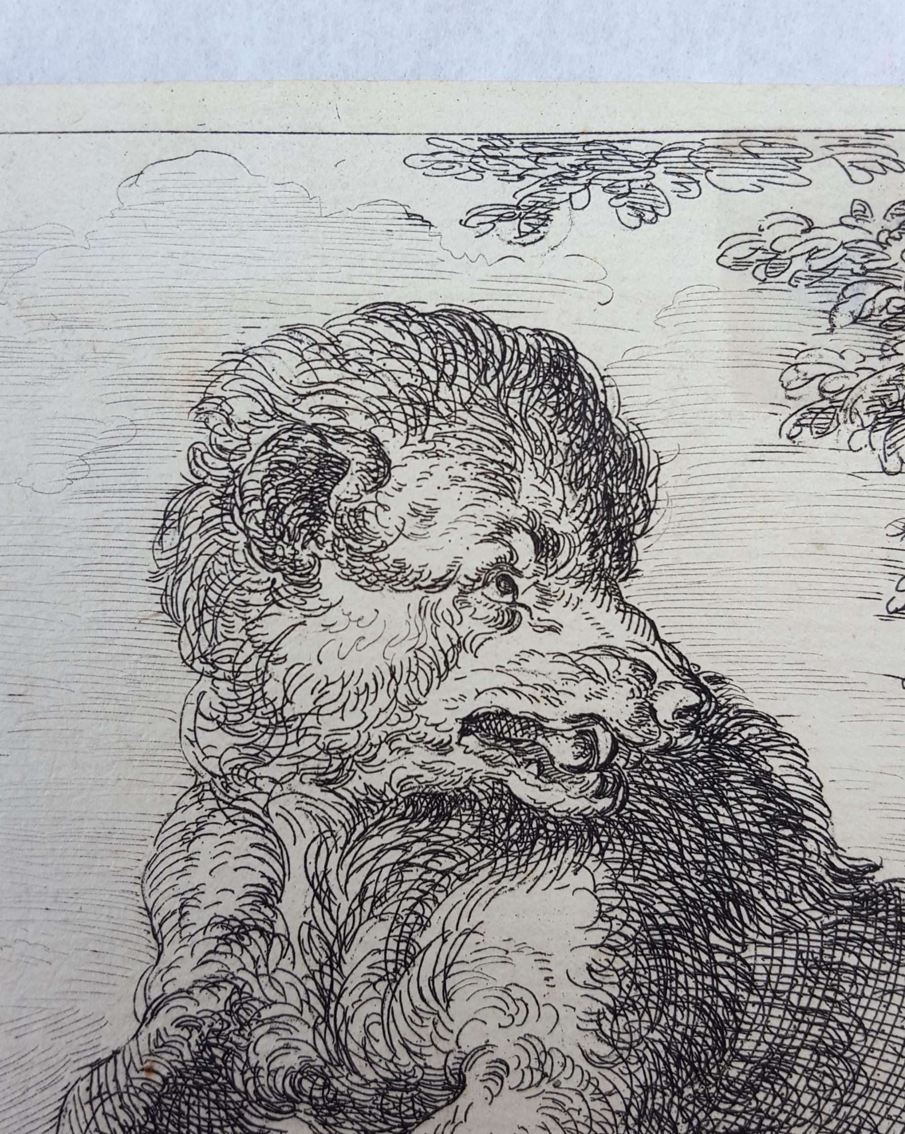 Honden Jagen Op Een Beer (Hounds Hunting a Bear) /// Paysage de vieux maîtres chiens en vente 10