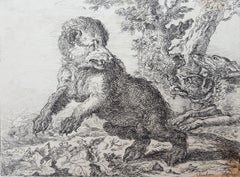 Honden Jagen Op Een Beer (Segugi a caccia di un orso) /// Paesaggio di cani di vecchi maestri