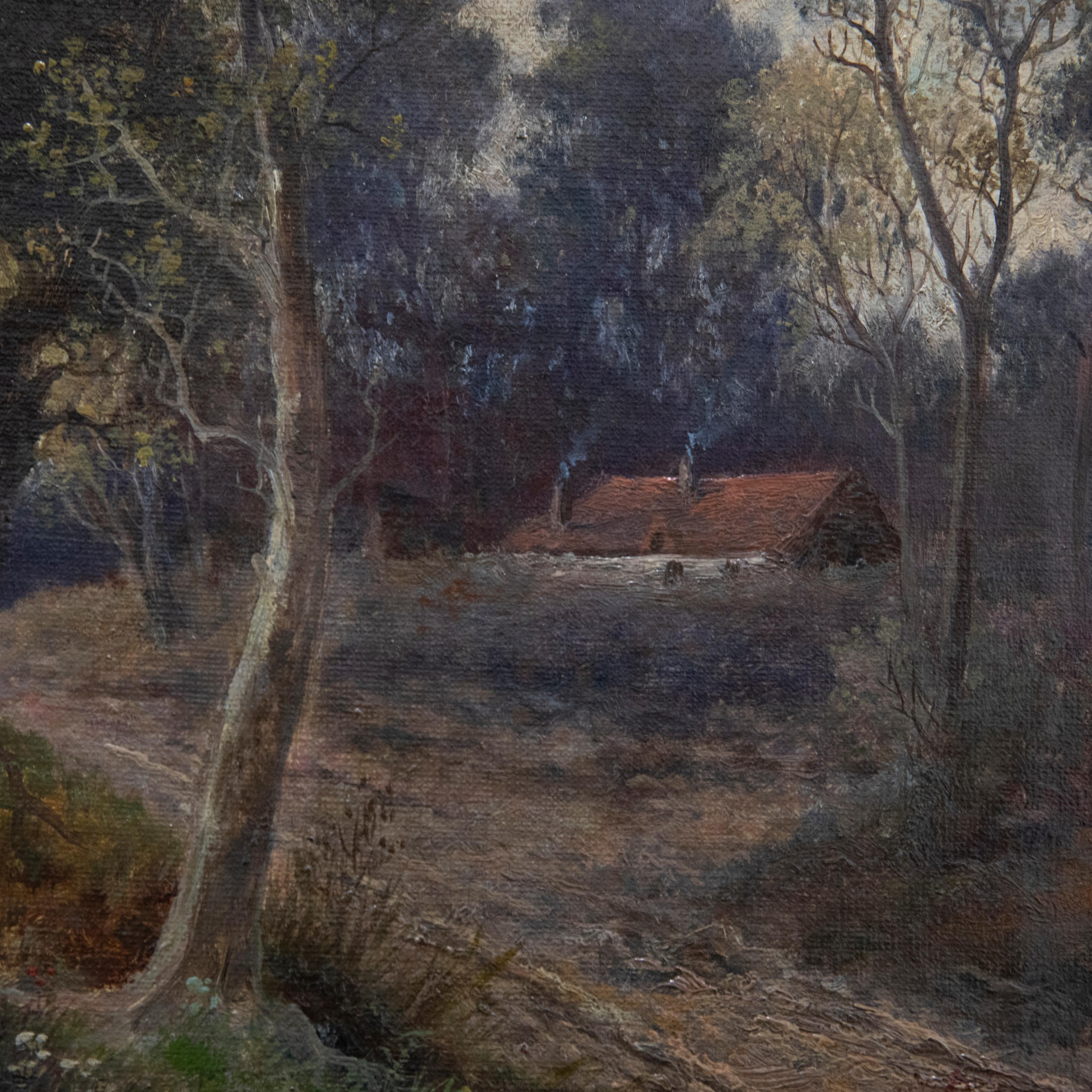 Abraham Hulk Junior (1851-1922) - Early 20th Century Oil, Cottage in the Woods 2