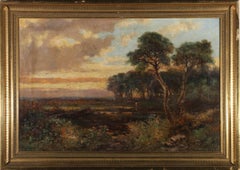 Abraham Hulk Junior (1851-1922) - Framed Oil, Evening Landscape